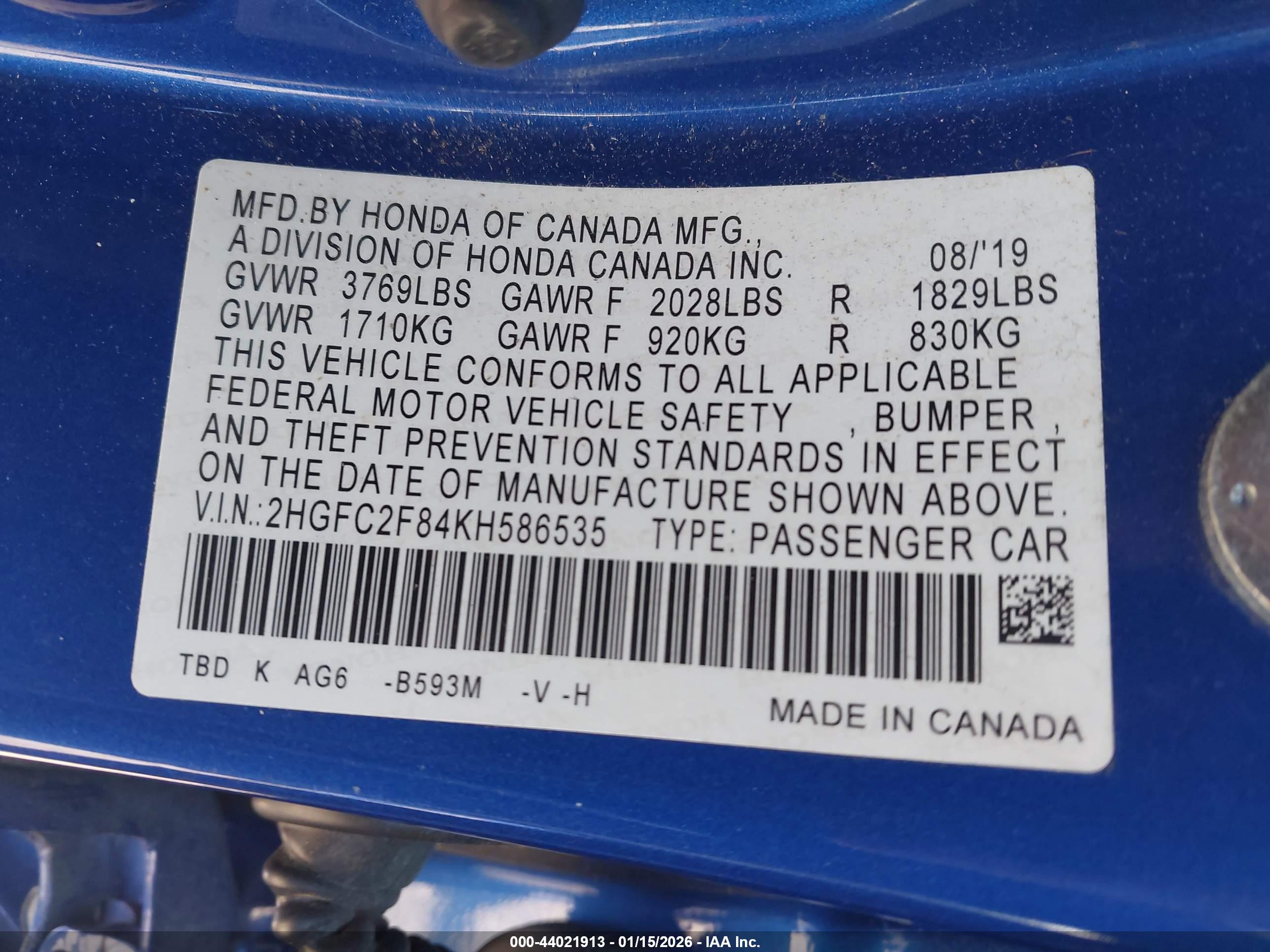 HONDA CIVIC image 9