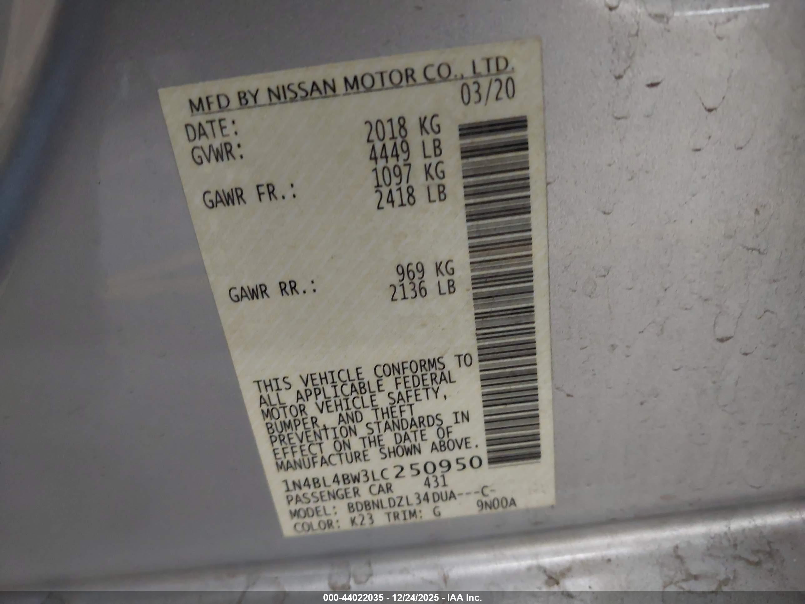 NISSAN ALTIMA image 9
