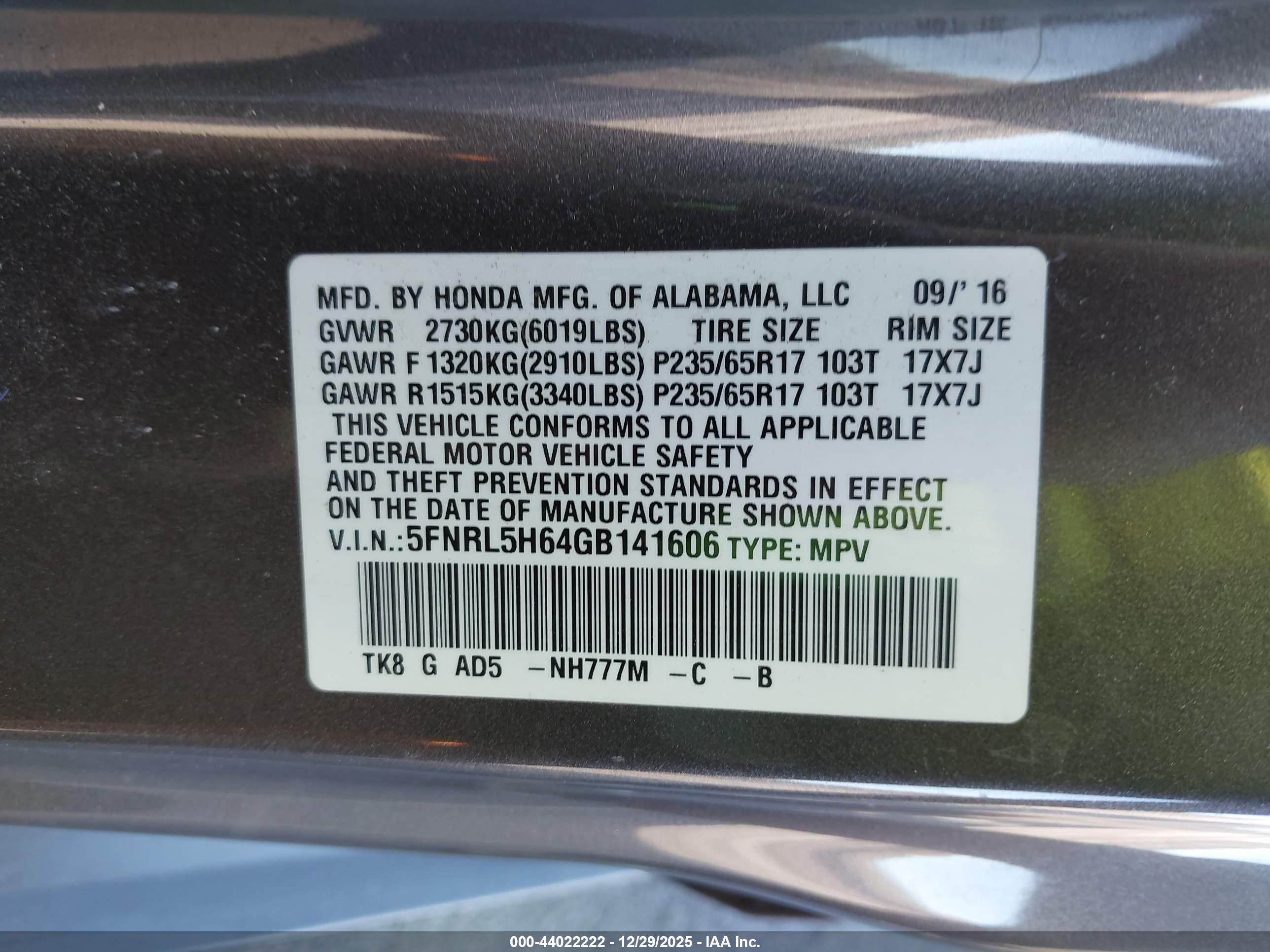 HONDA ODYSSEY image 9