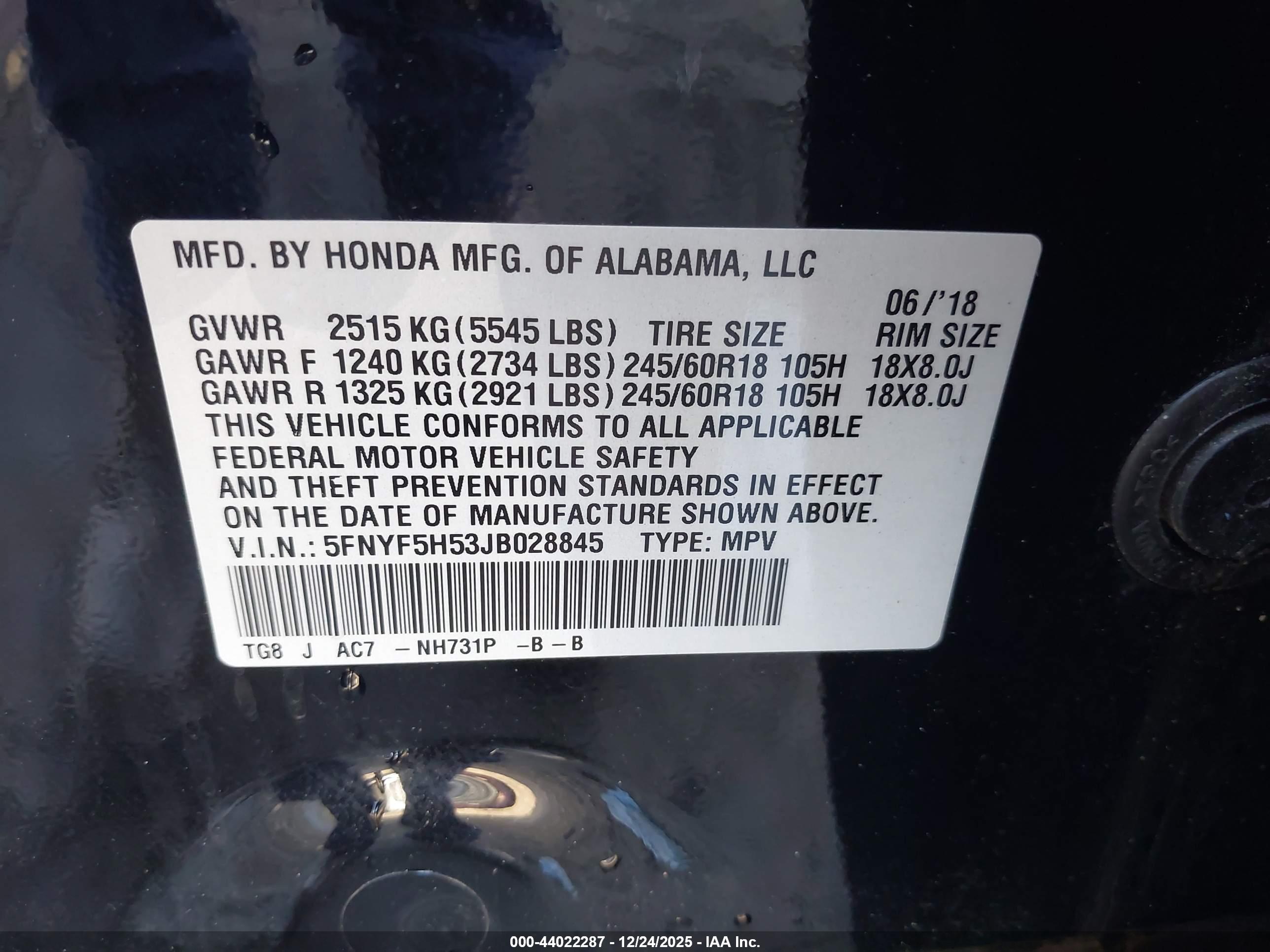 HONDA PILOT image 9