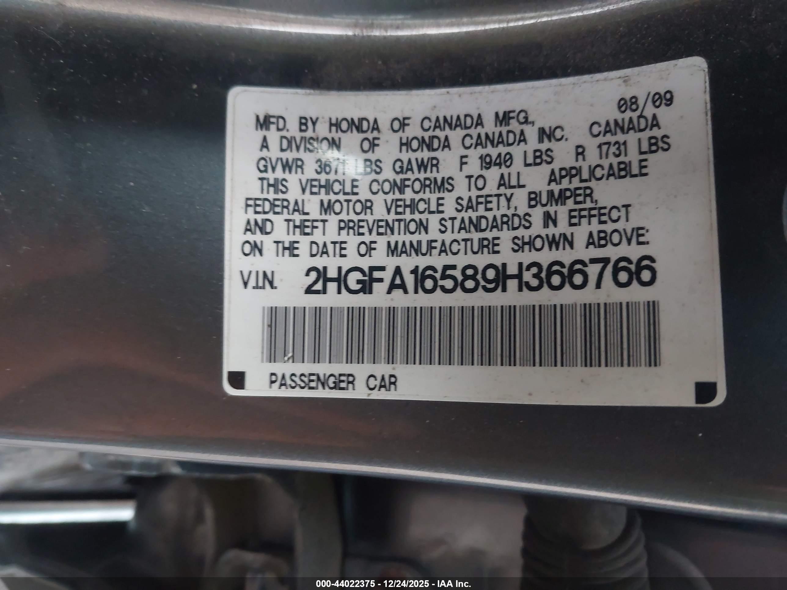 HONDA CIVIC image 9
