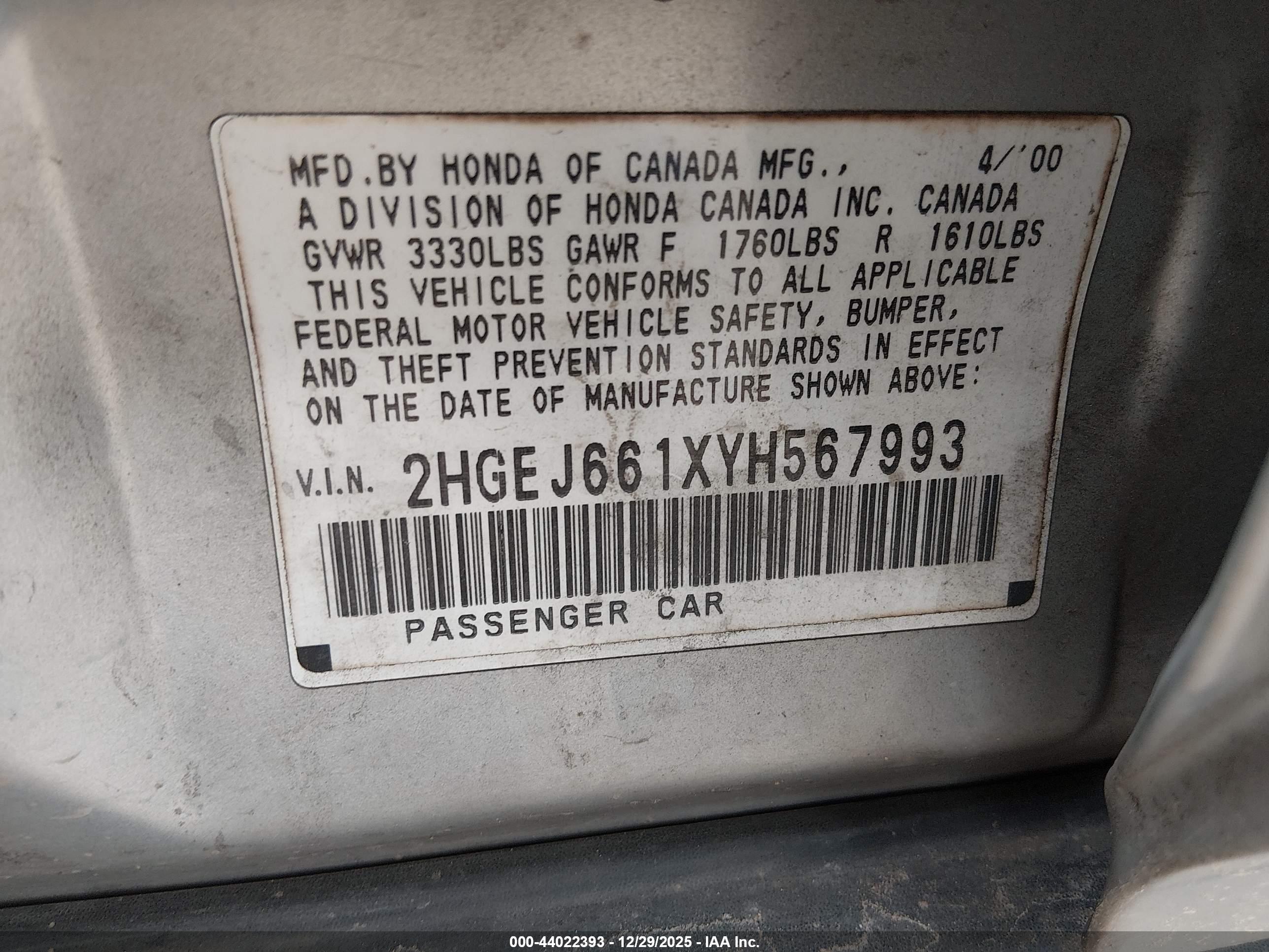 HONDA CIVIC image 9