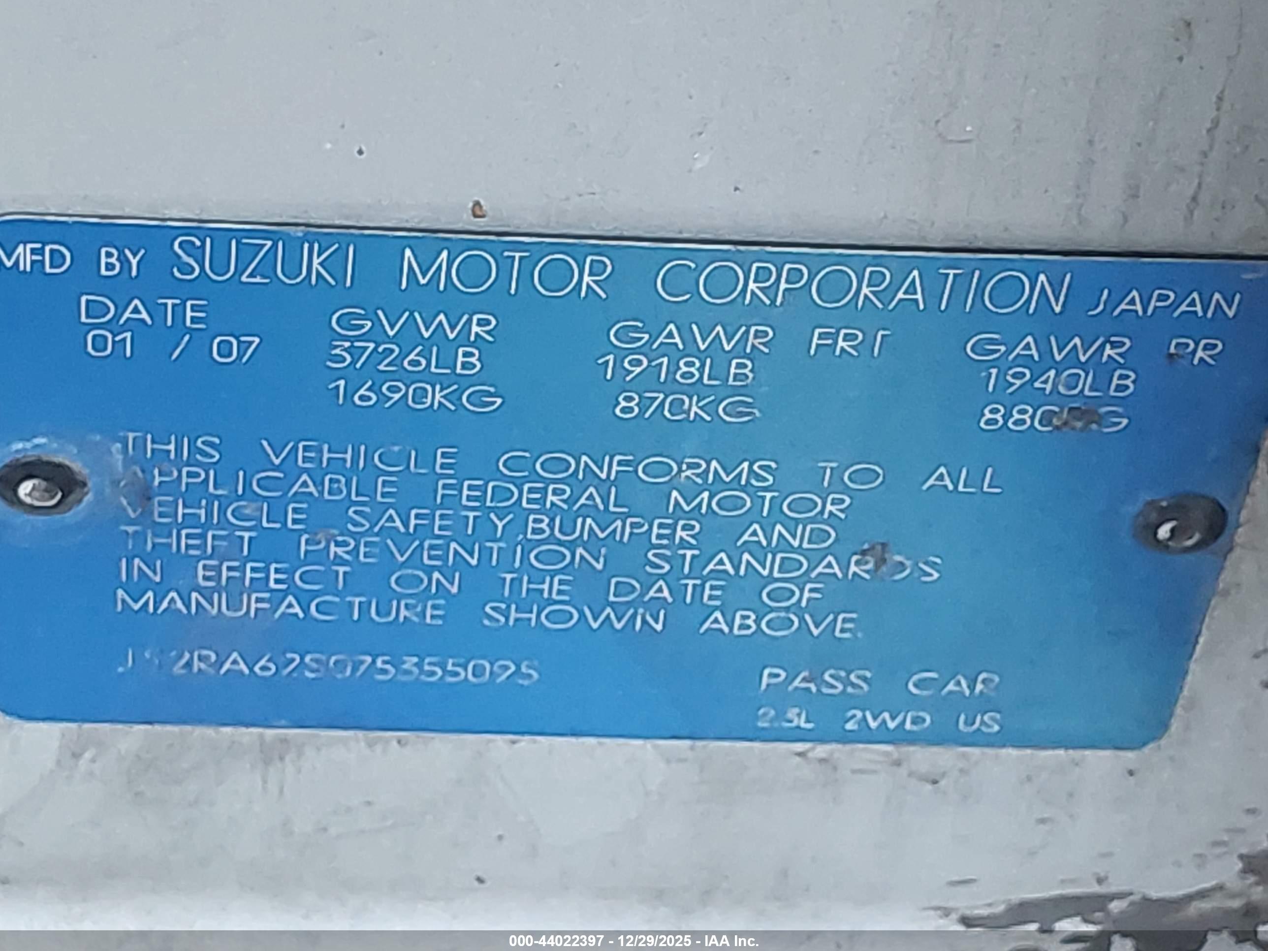SUZUKI AERIO image 9