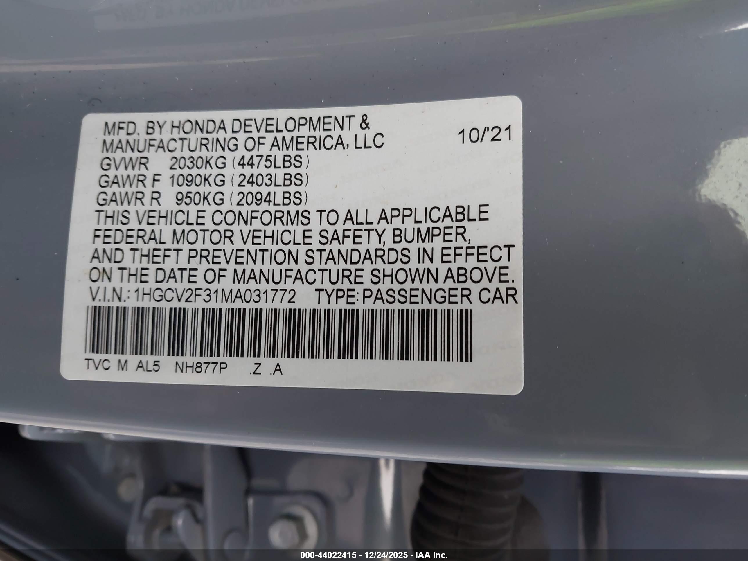HONDA ACCORD image 9