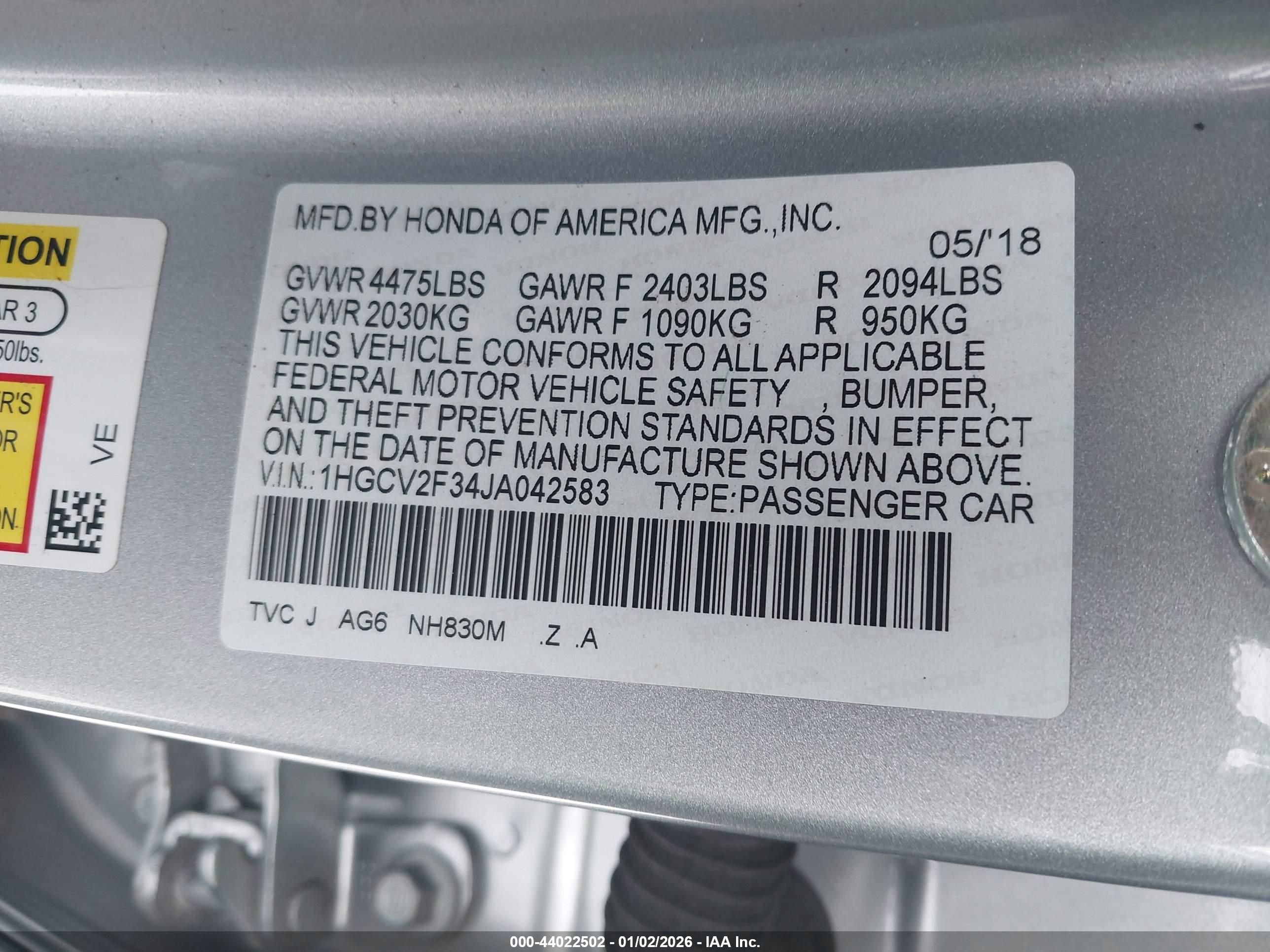 HONDA ACCORD image 9