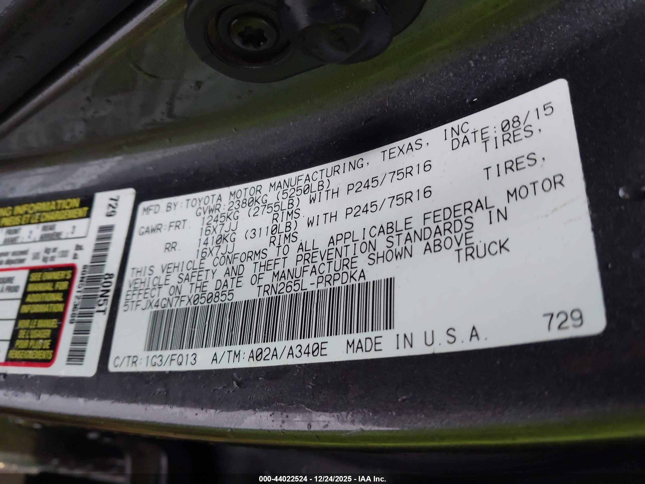 TOYOTA TACOMA image 9