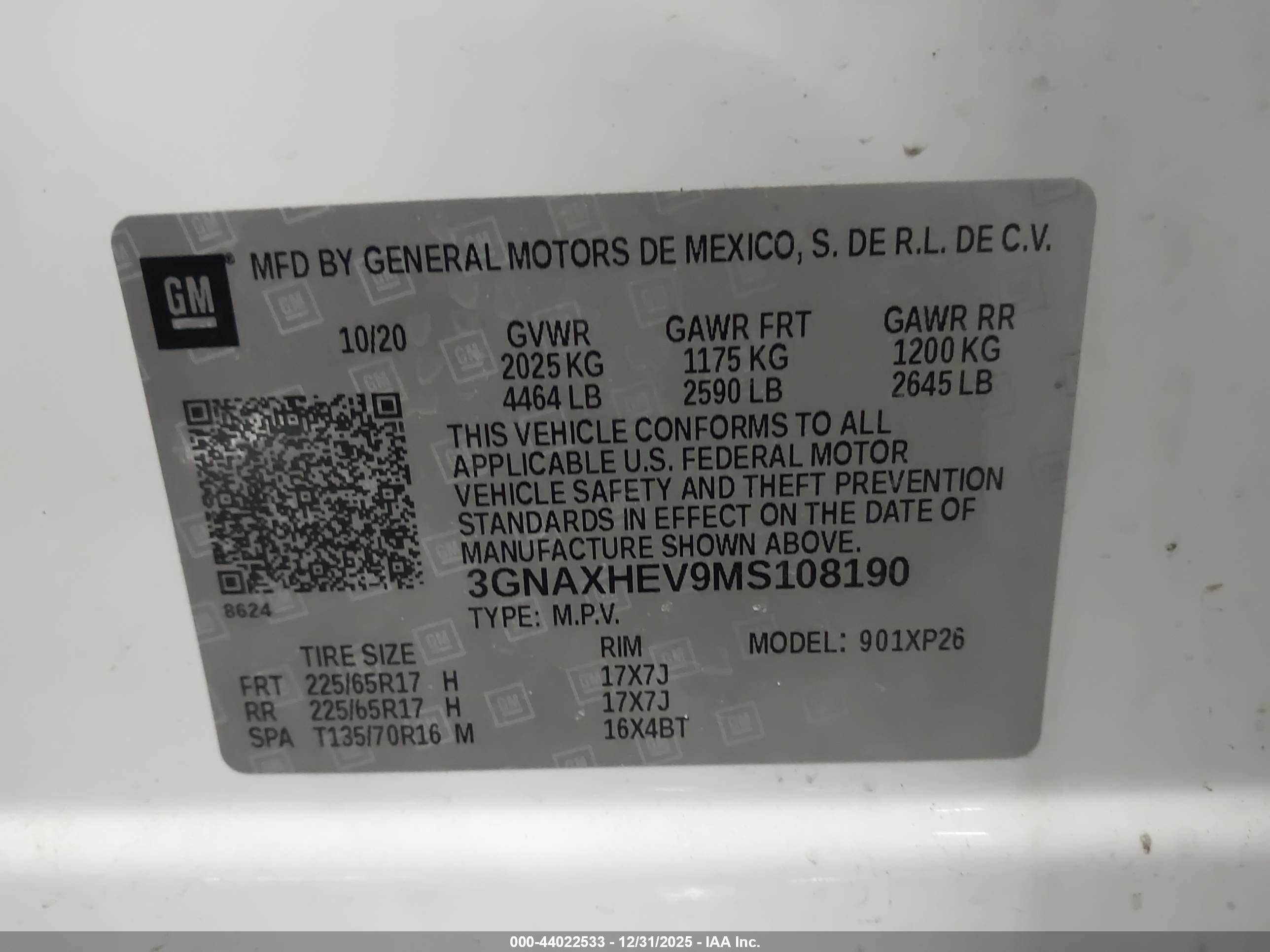 CHEVROLET EQUINOX image 9