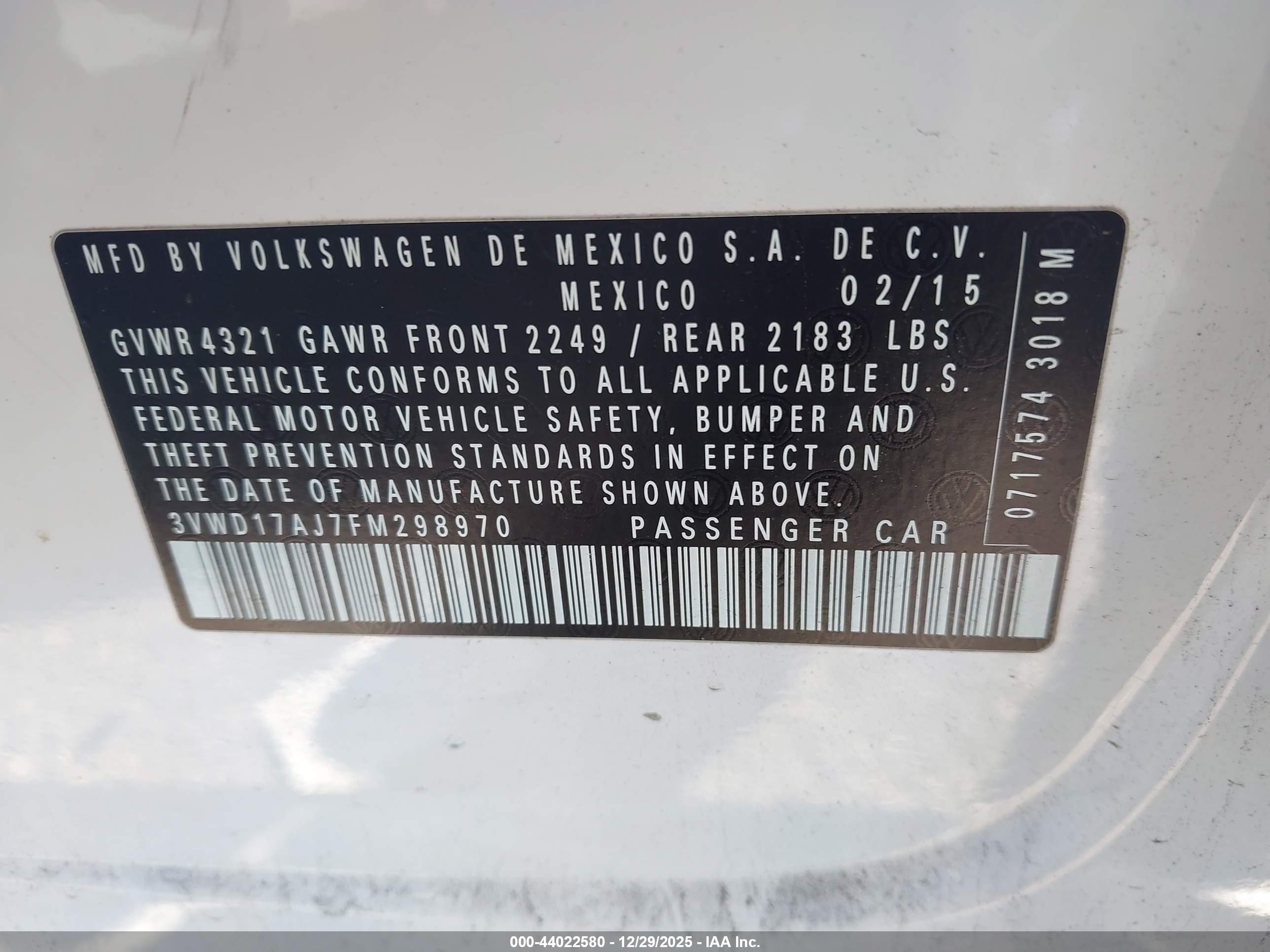 VOLKSWAGEN JETTA image 9