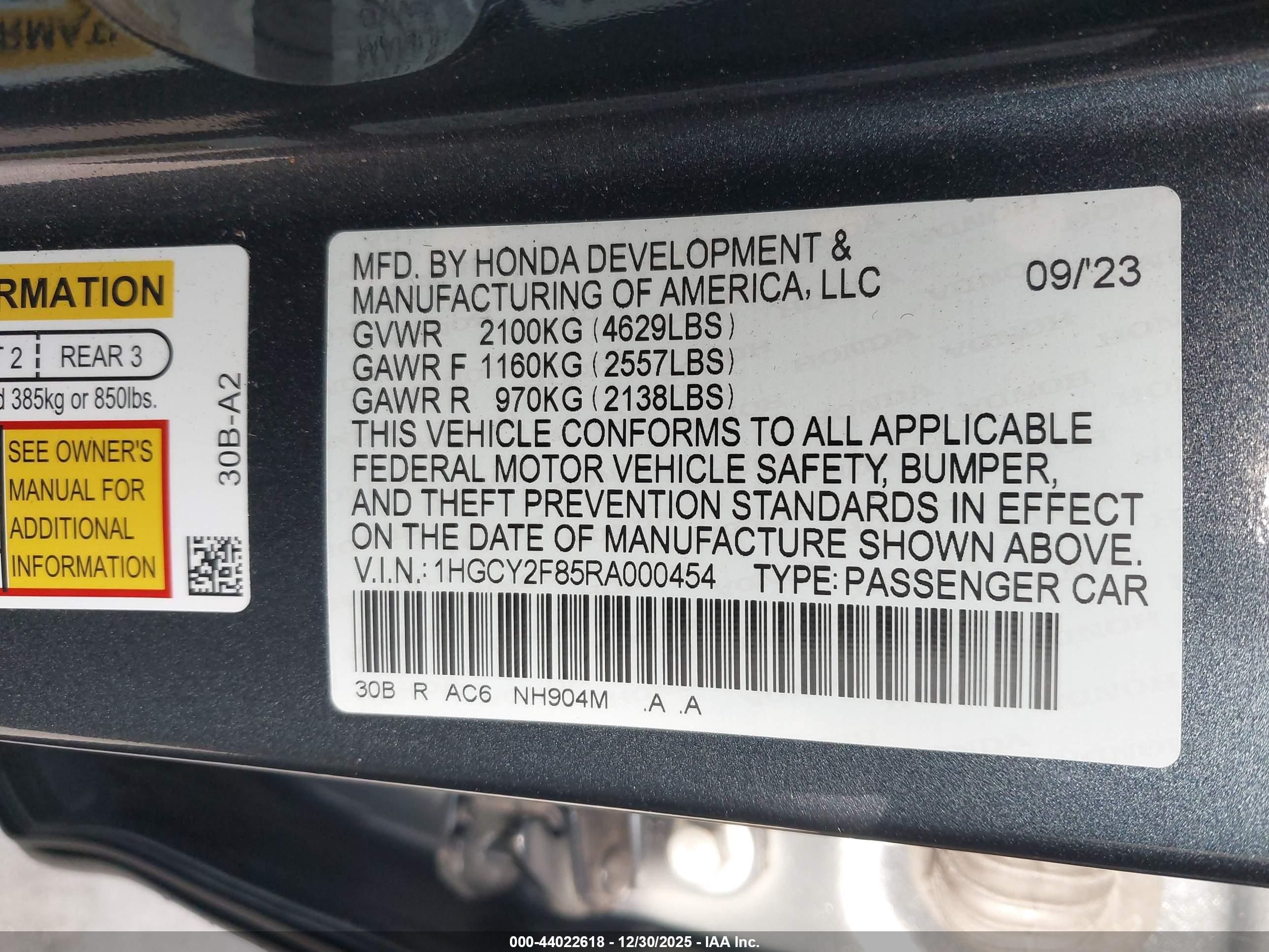 HONDA ACCORD image 9