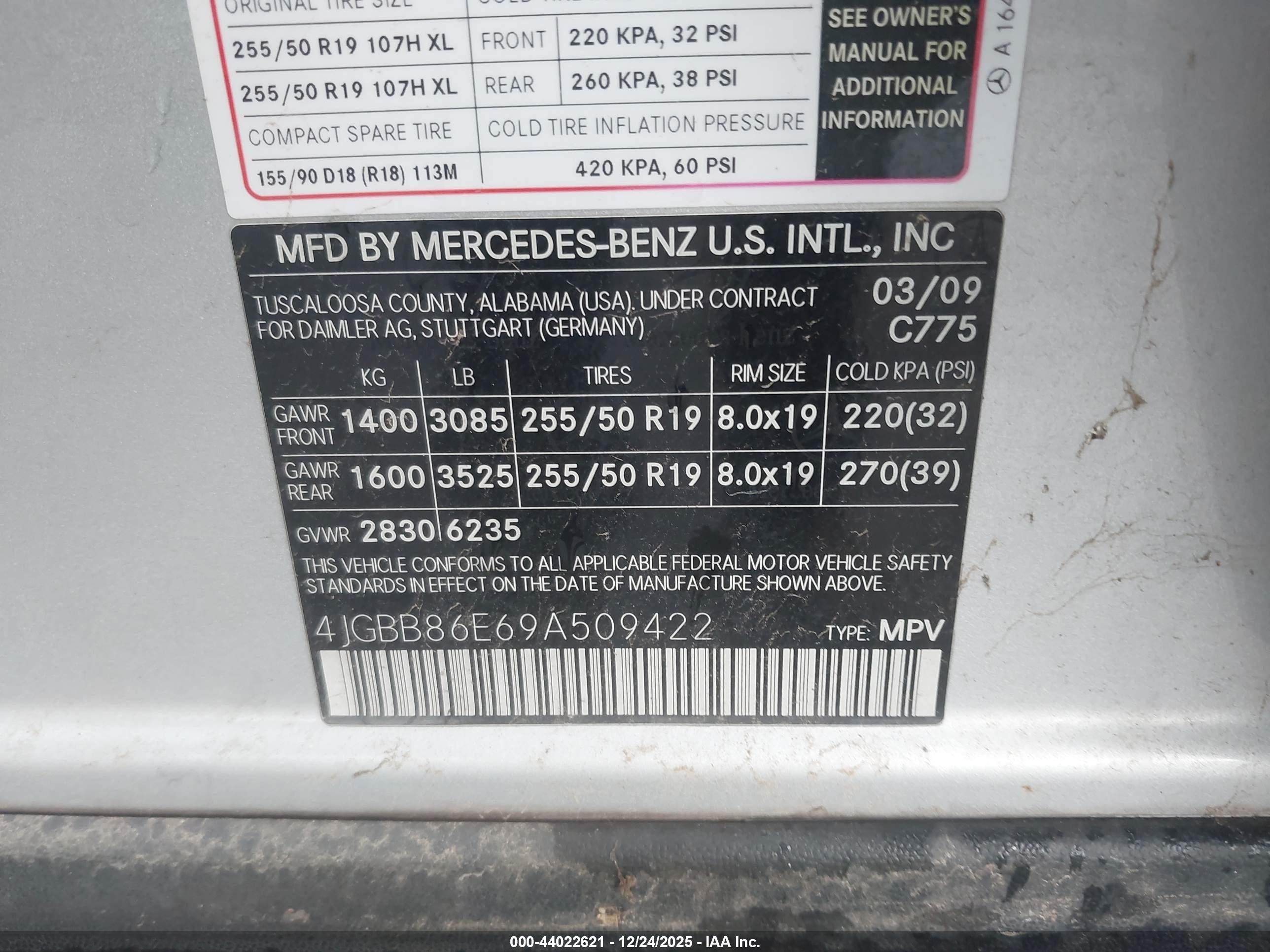 MERCEDES-BENZ ML image 9