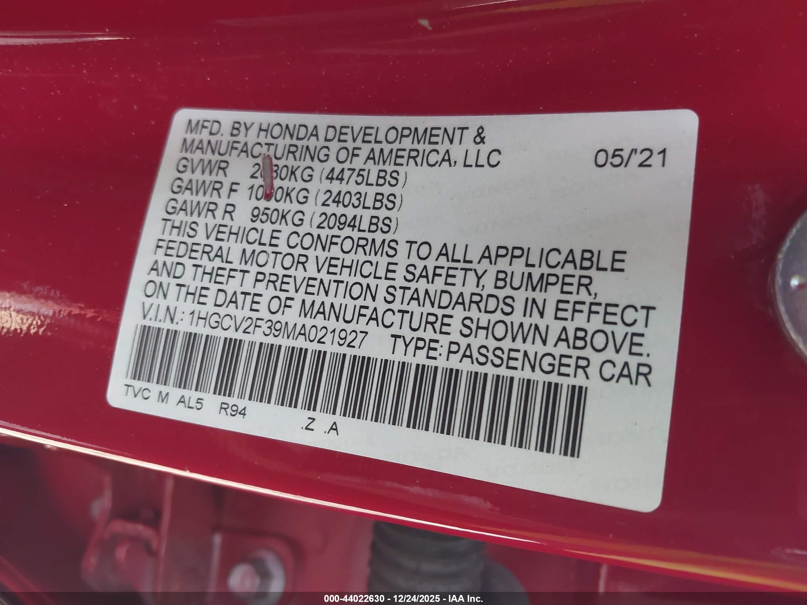 HONDA ACCORD image 9