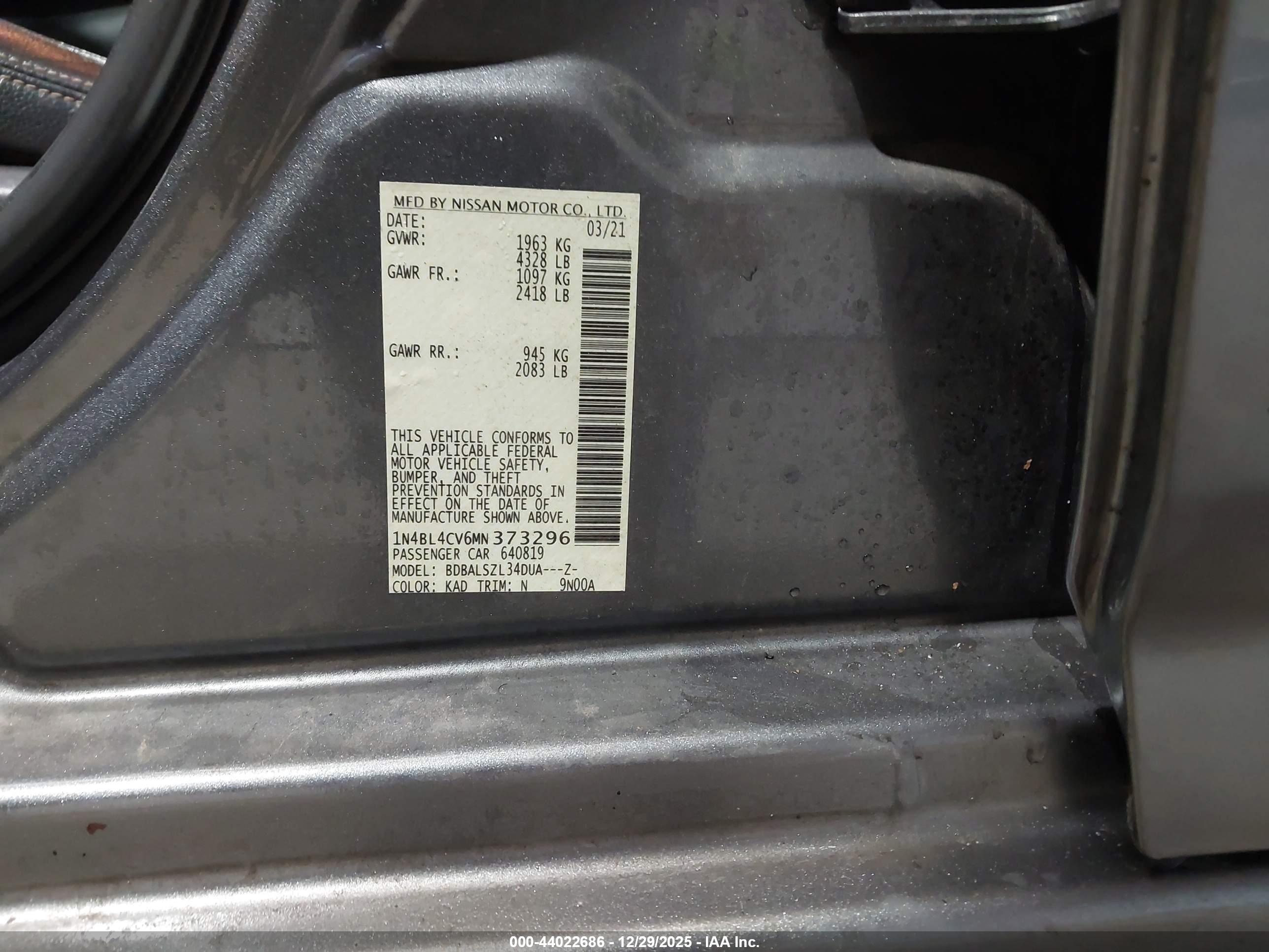 NISSAN ALTIMA image 9