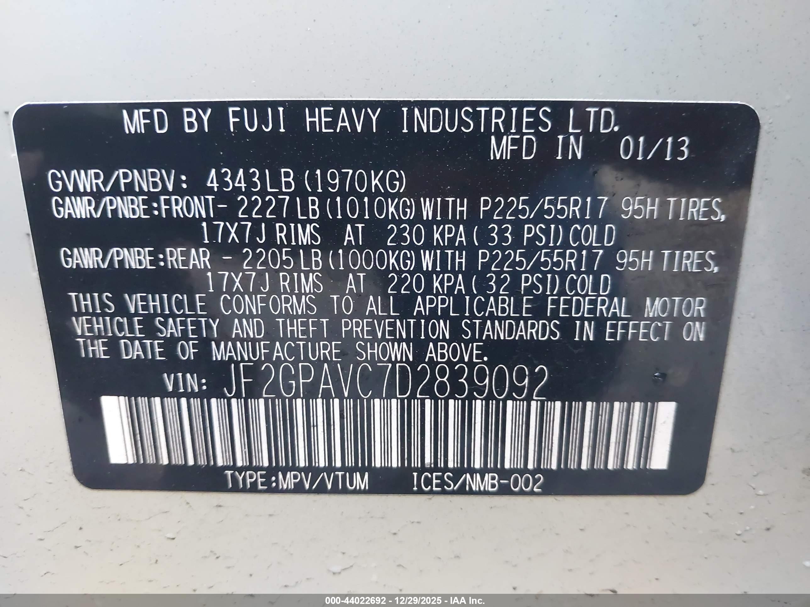 SUBARU XV image 9