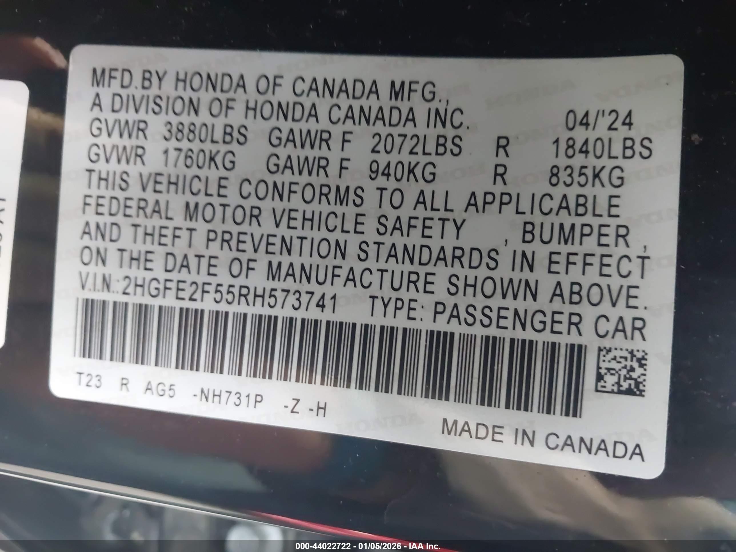 HONDA CIVIC image 9