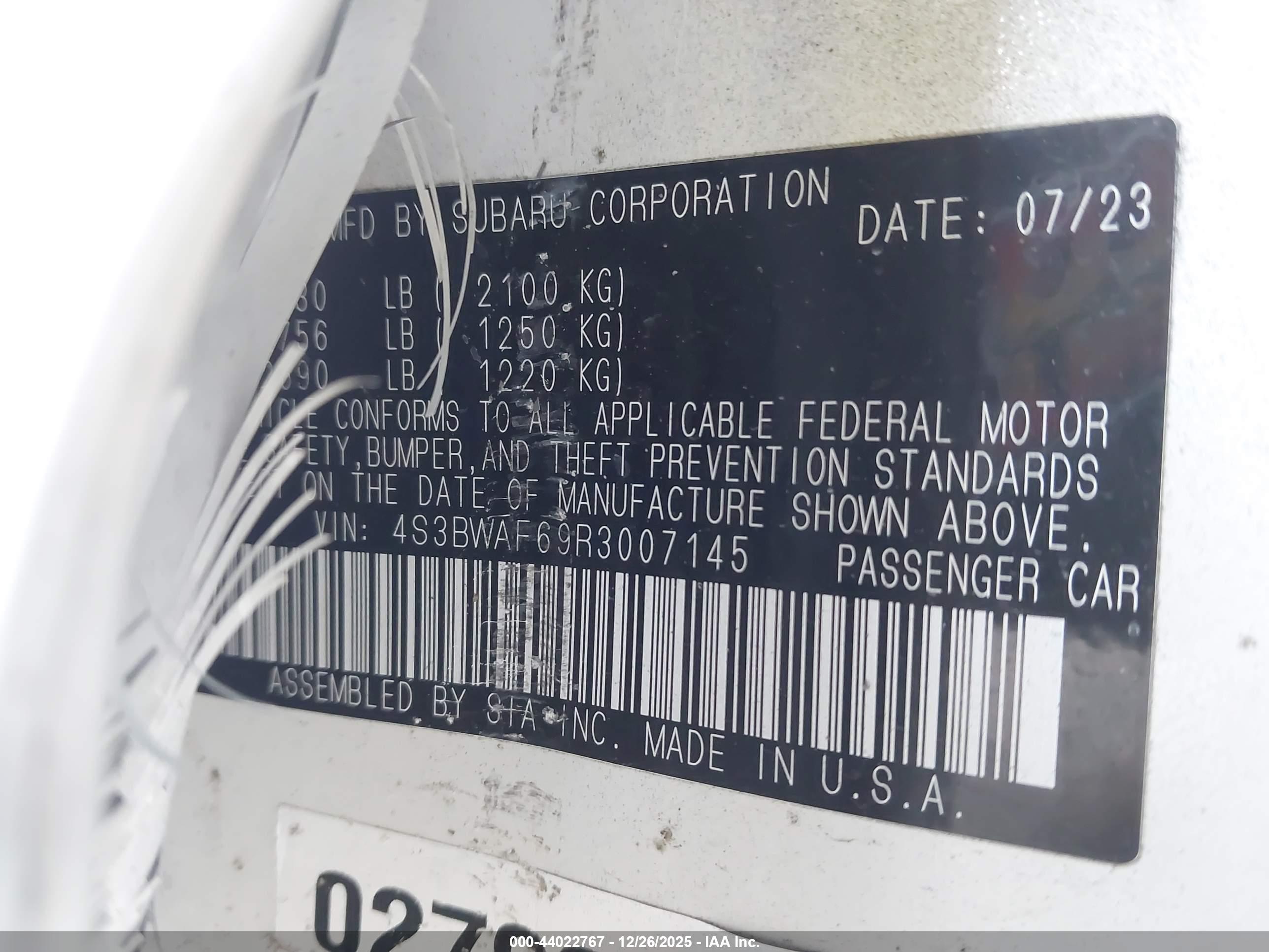 SUBARU LEGACY image 9
