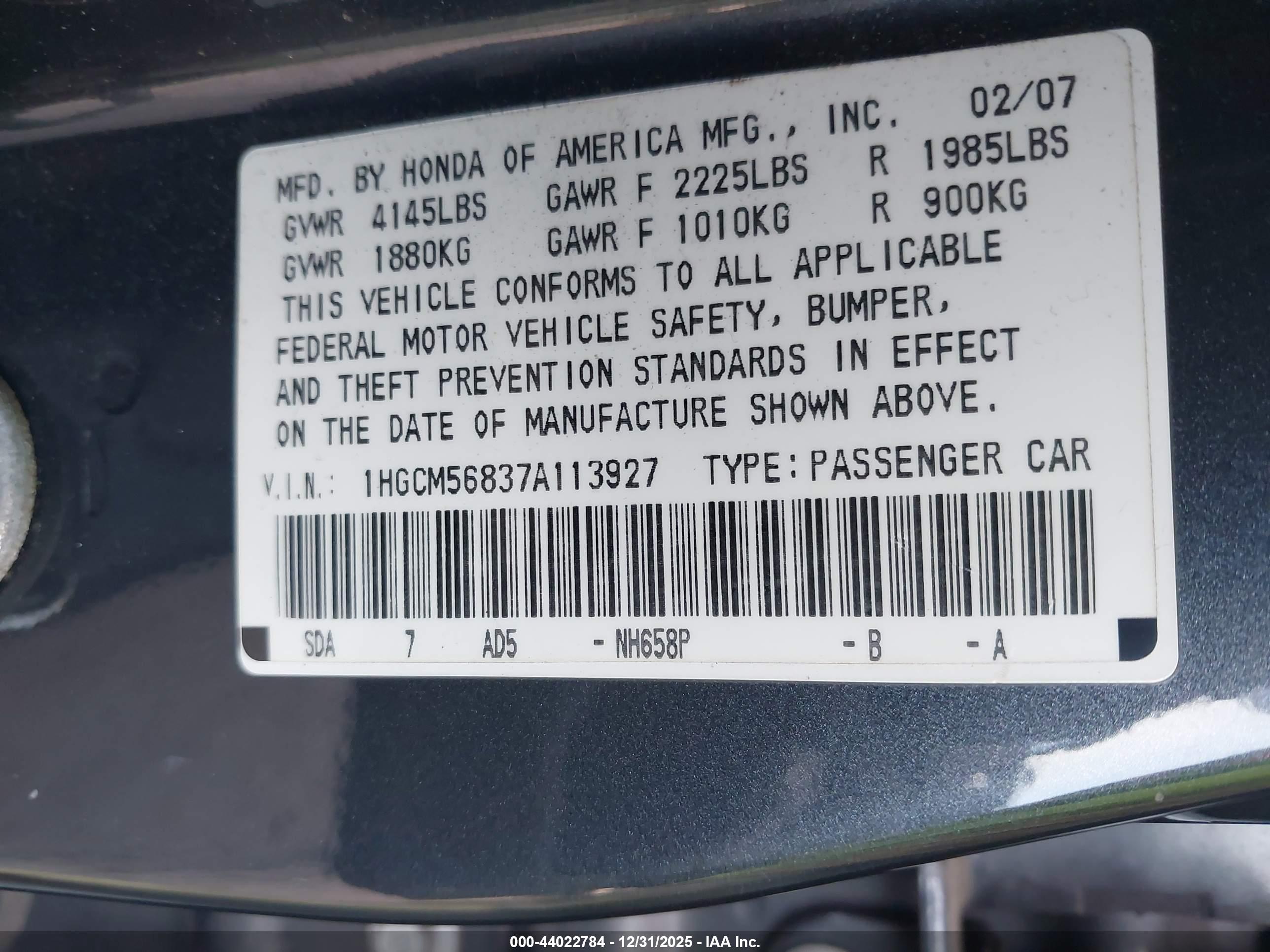 HONDA ACCORD image 9