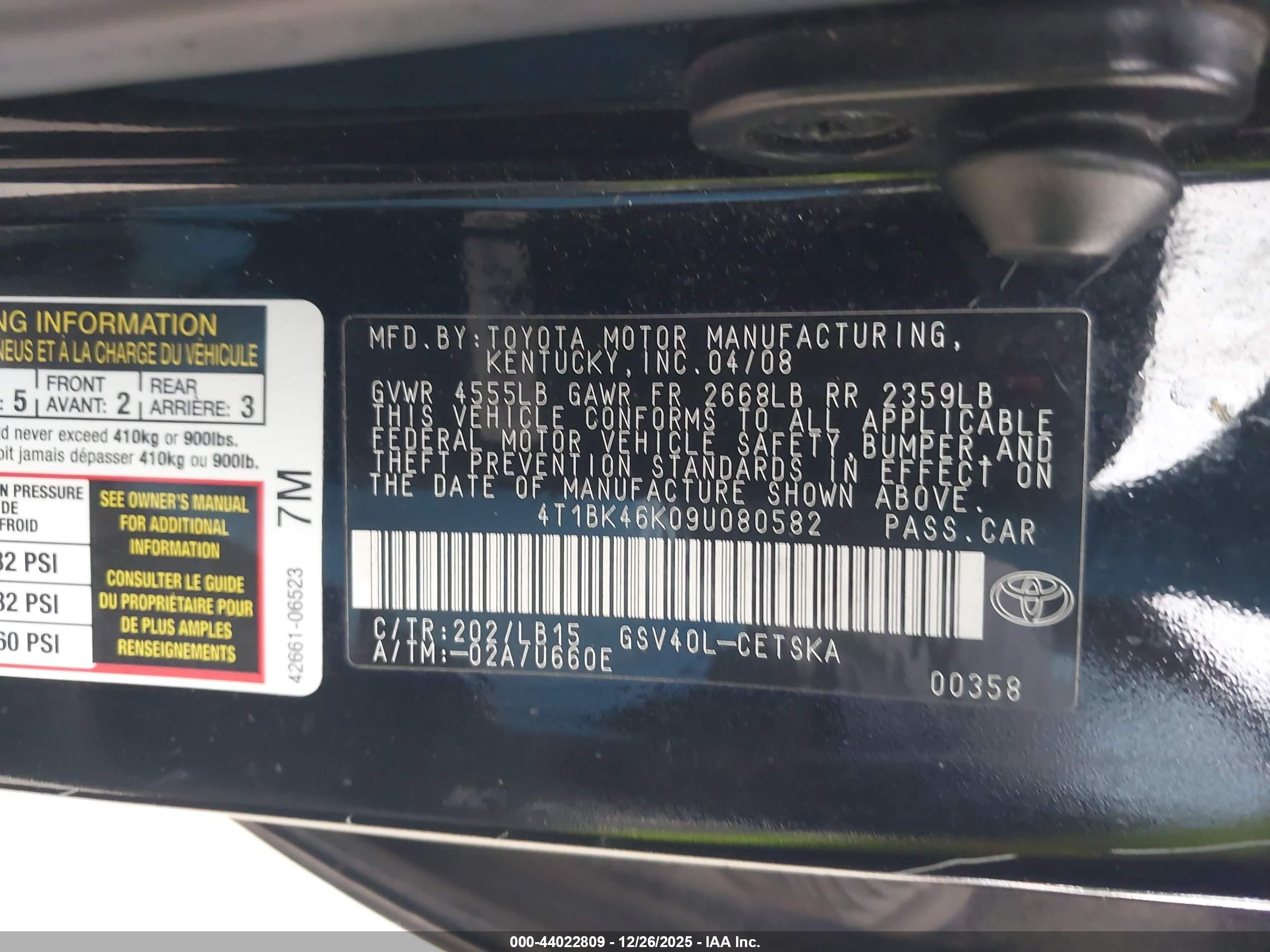 TOYOTA CAMRY image 9