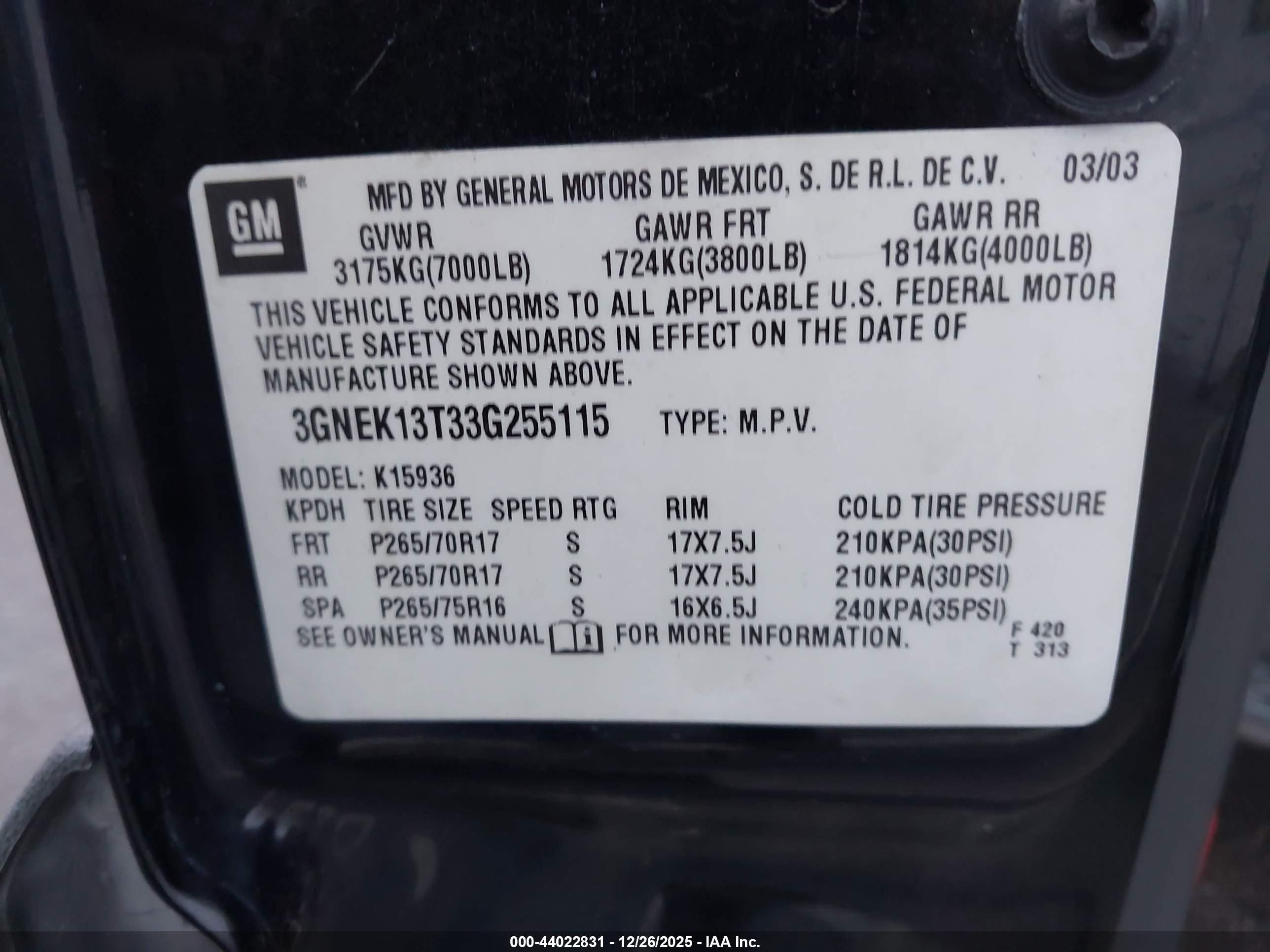 CHEVROLET AVALANCHE image 9