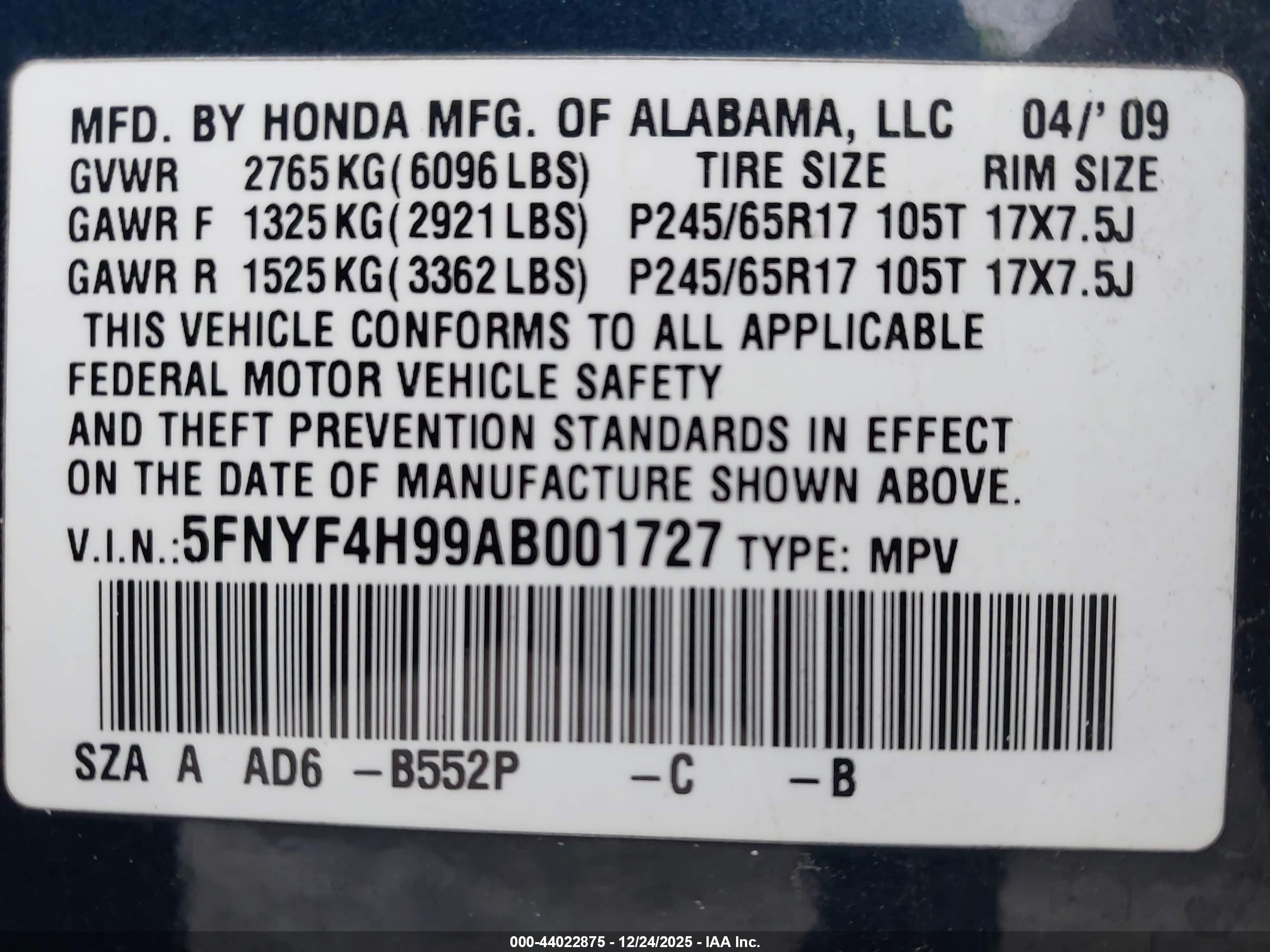 HONDA PILOT image 9