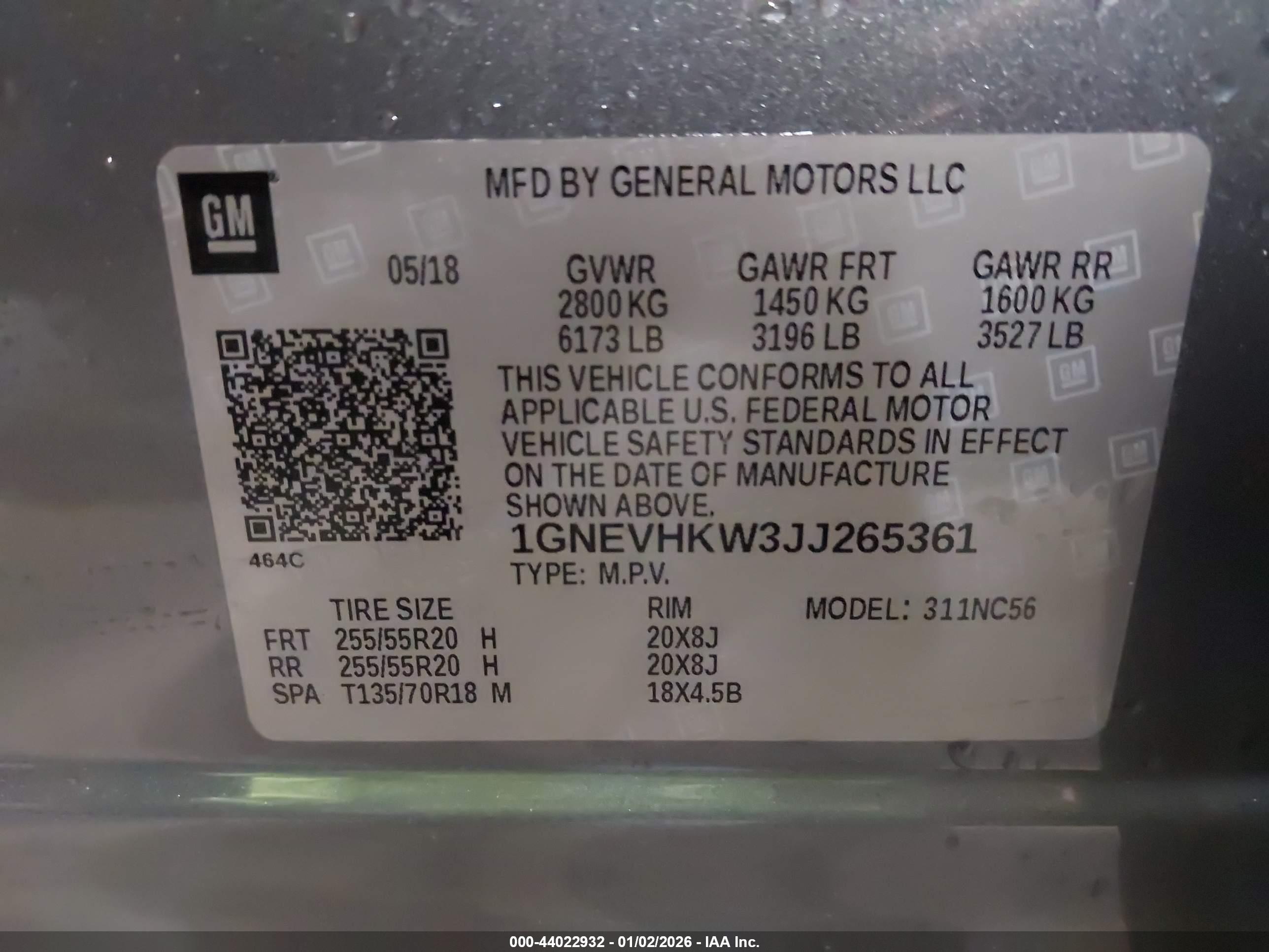 CHEVROLET TRAVERSE image 9