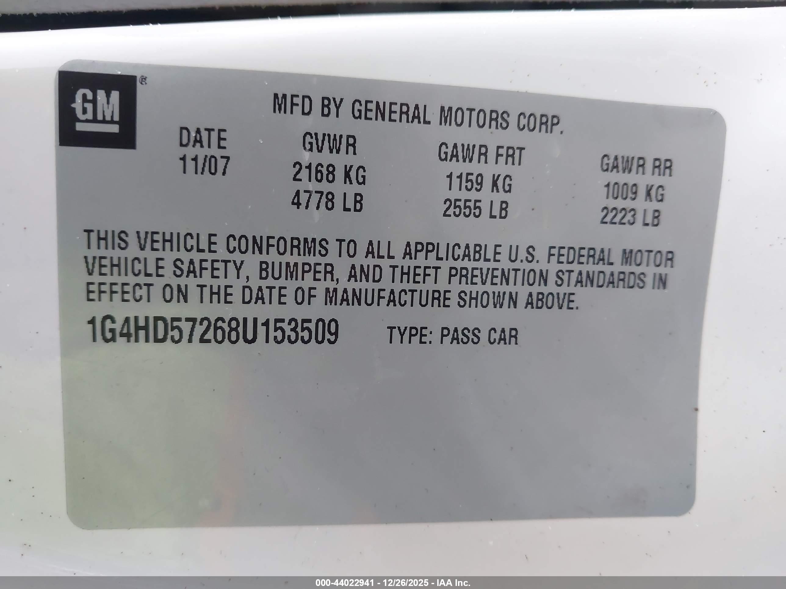 BUICK LUCERNE image 9