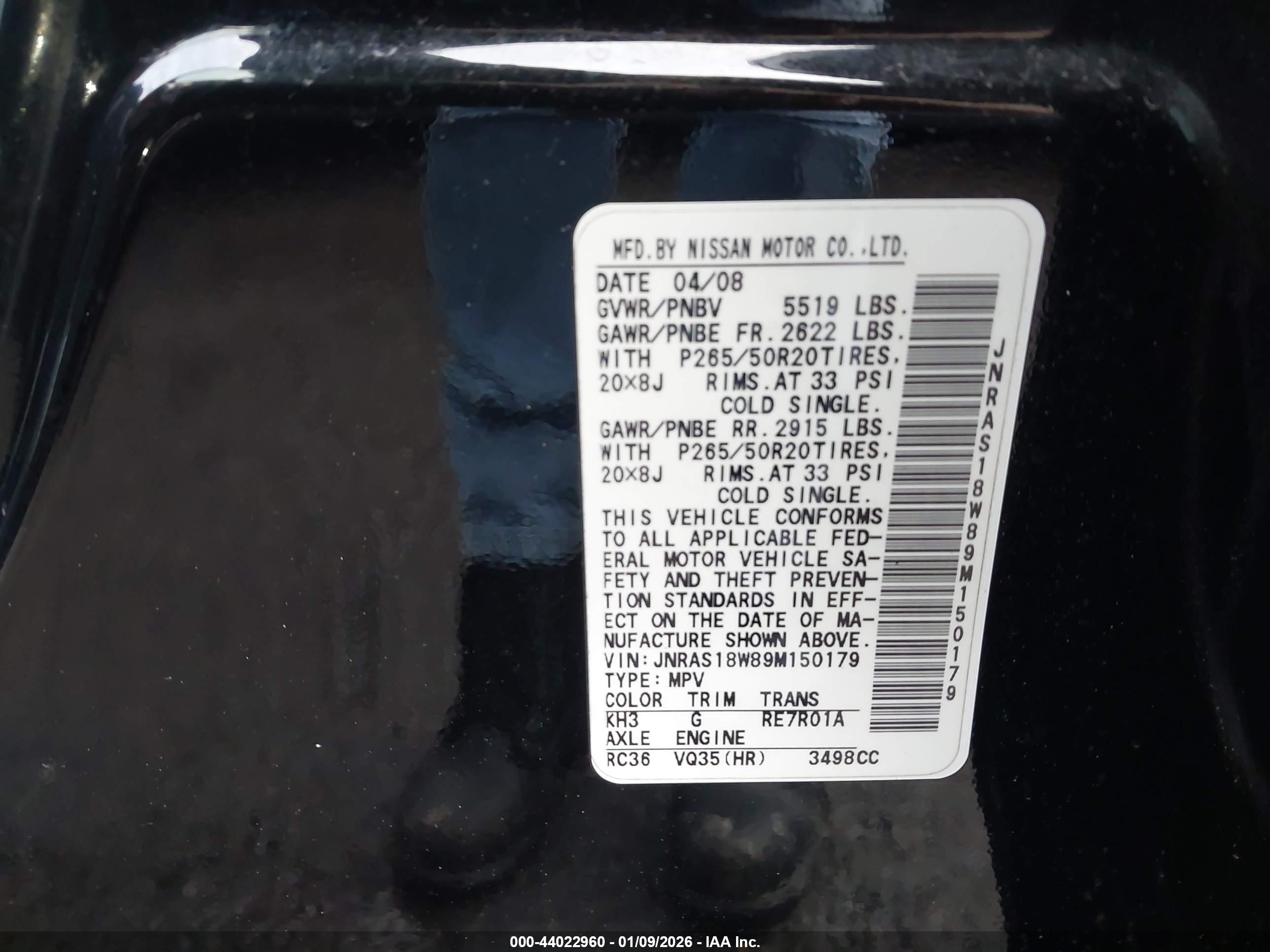 INFINITI FX35 image 9