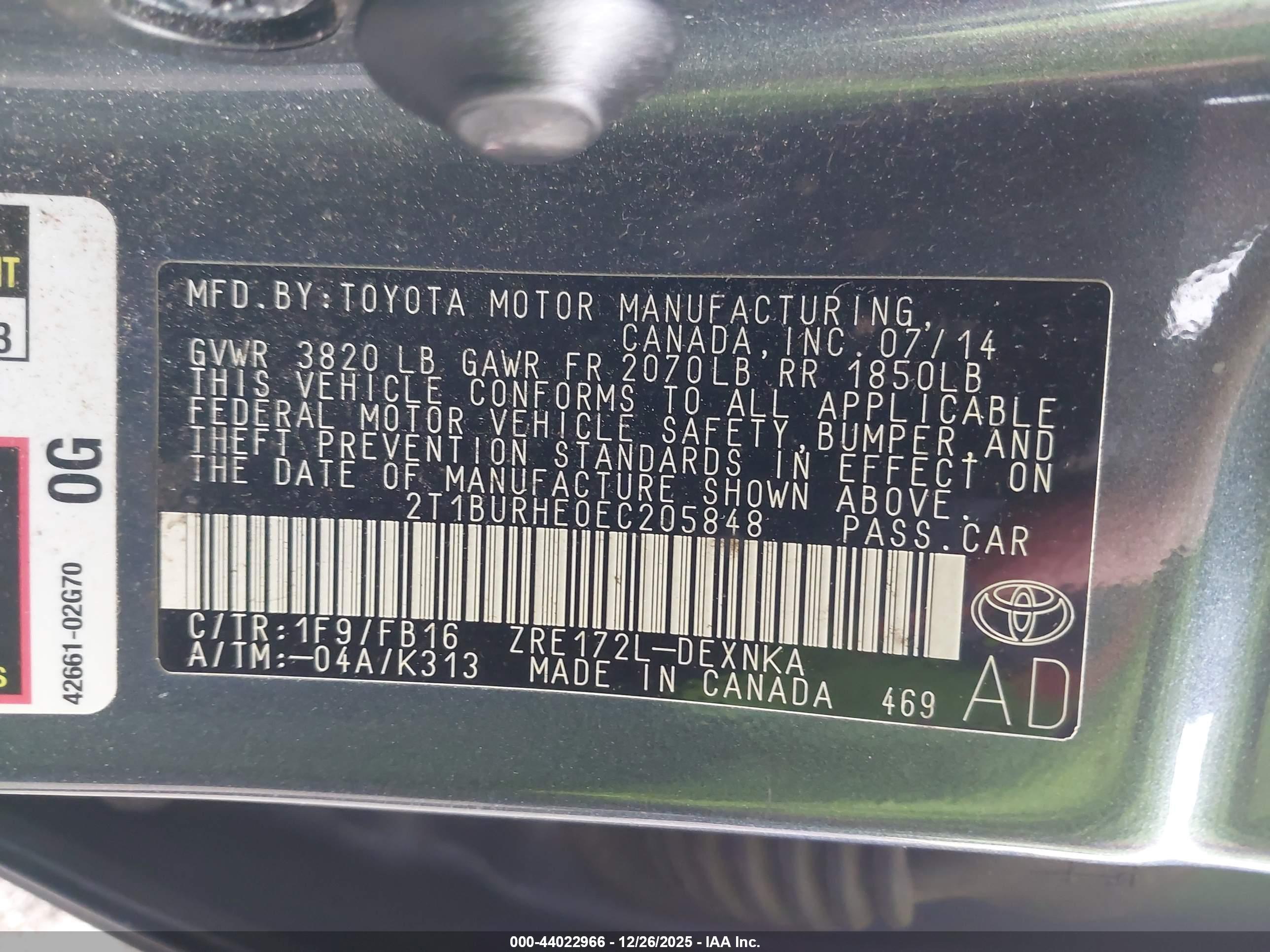 TOYOTA COROLLA image 9