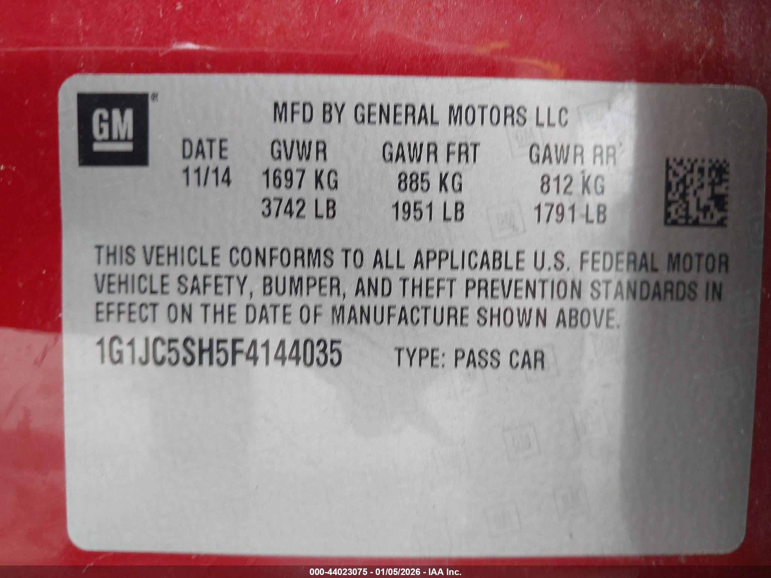 CHEVROLET SONIC image 9