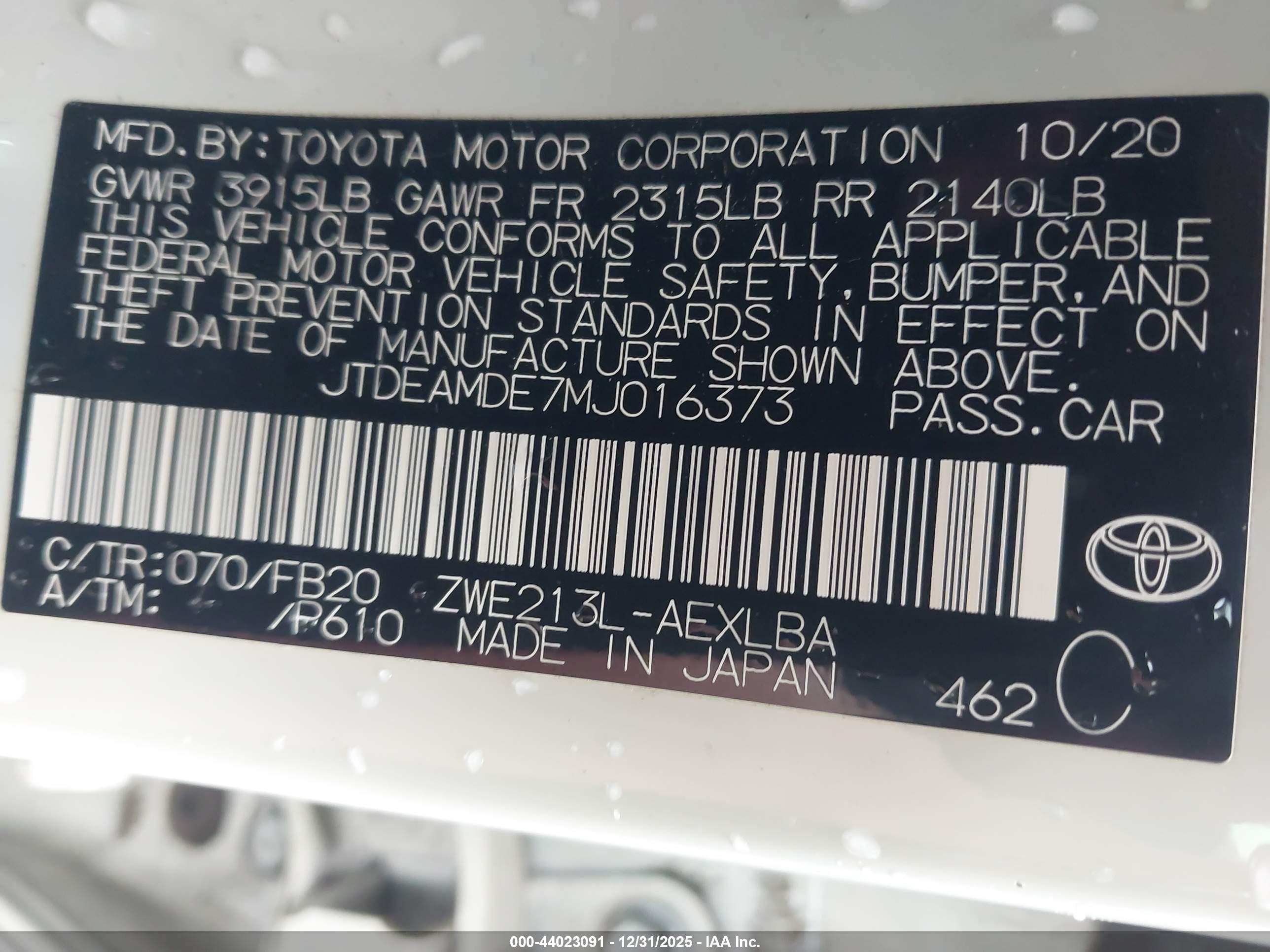 TOYOTA COROLLA image 9