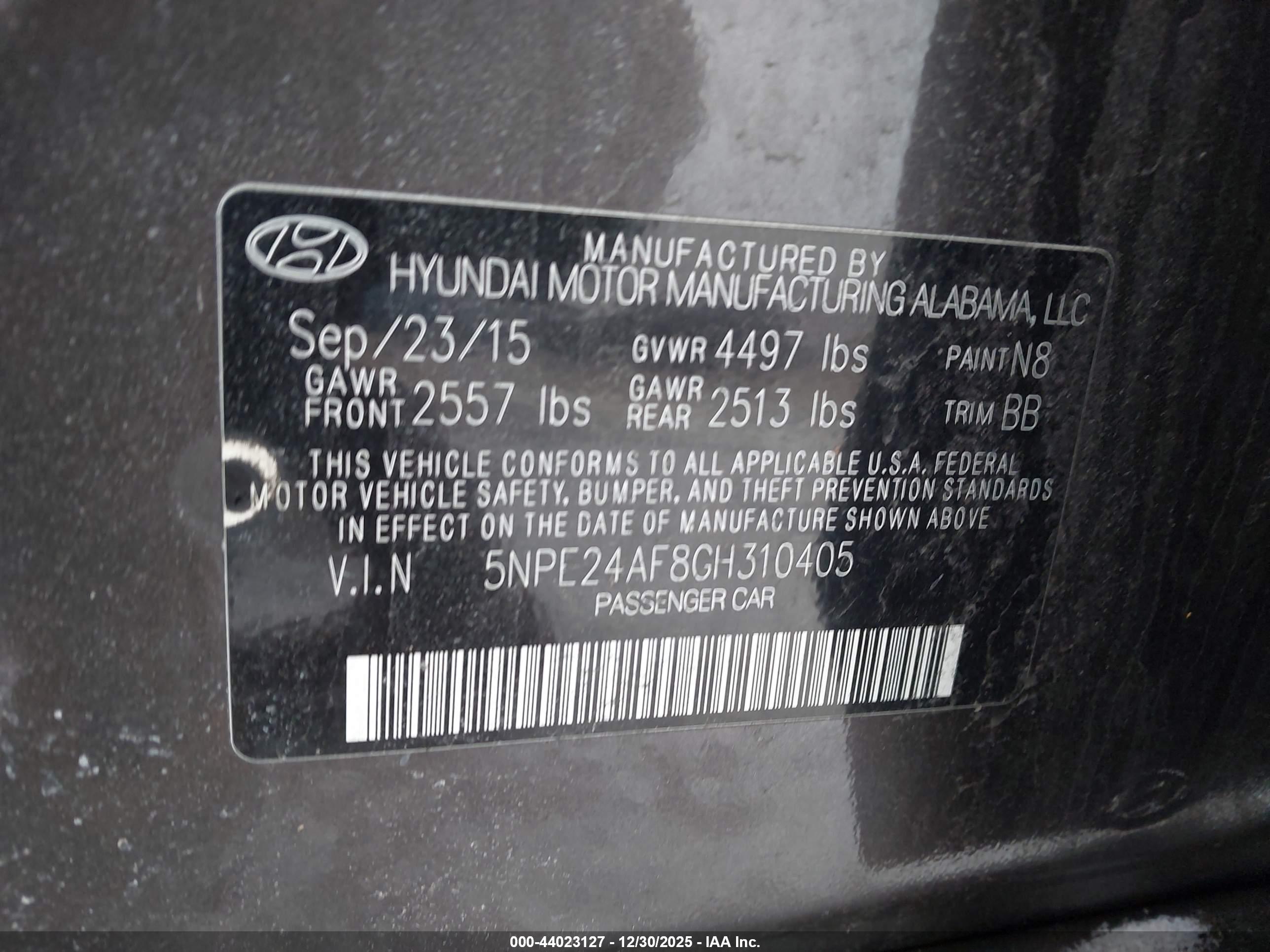 HYUNDAI SONATA image 9