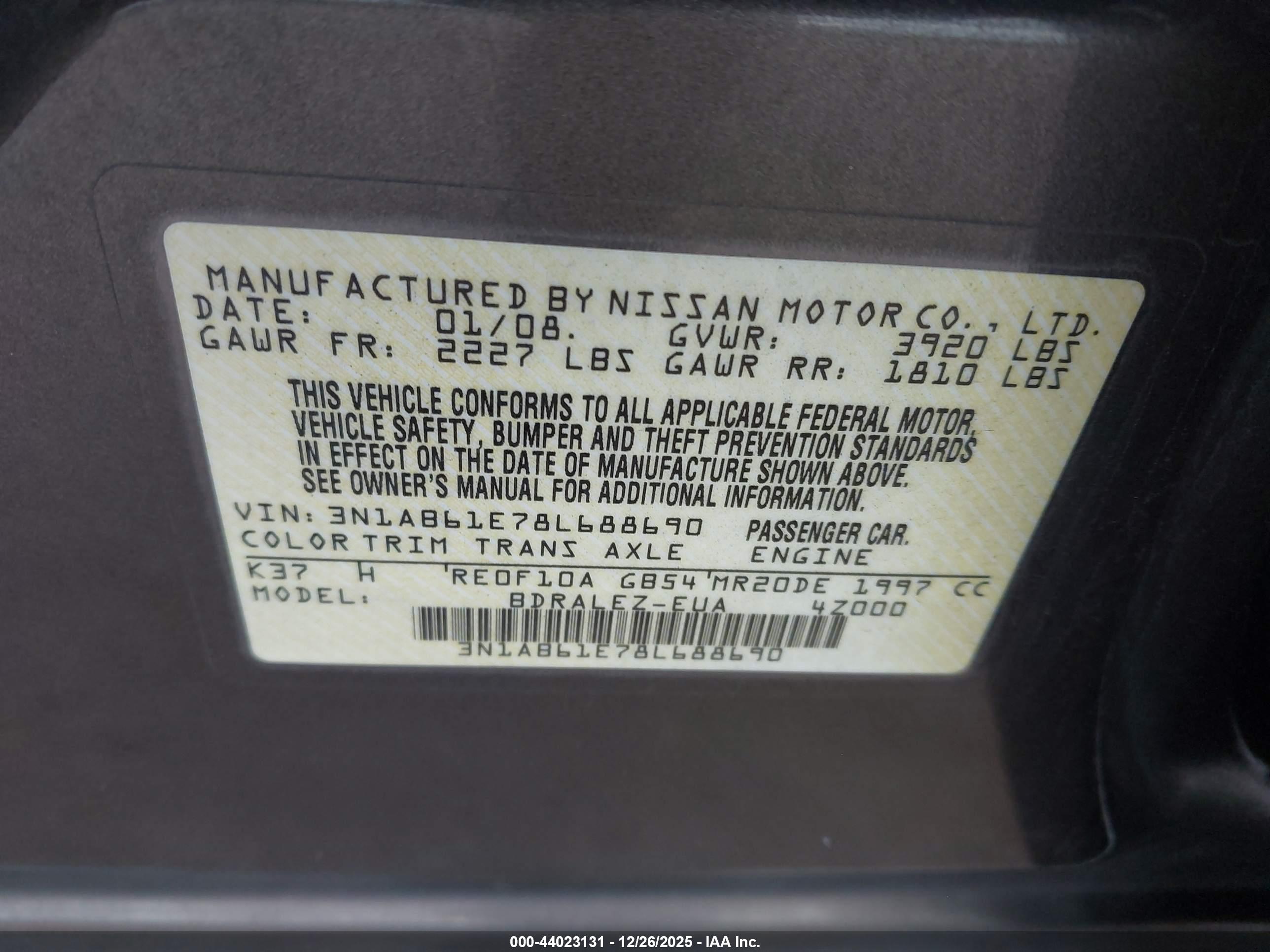 NISSAN SENTRA image 9