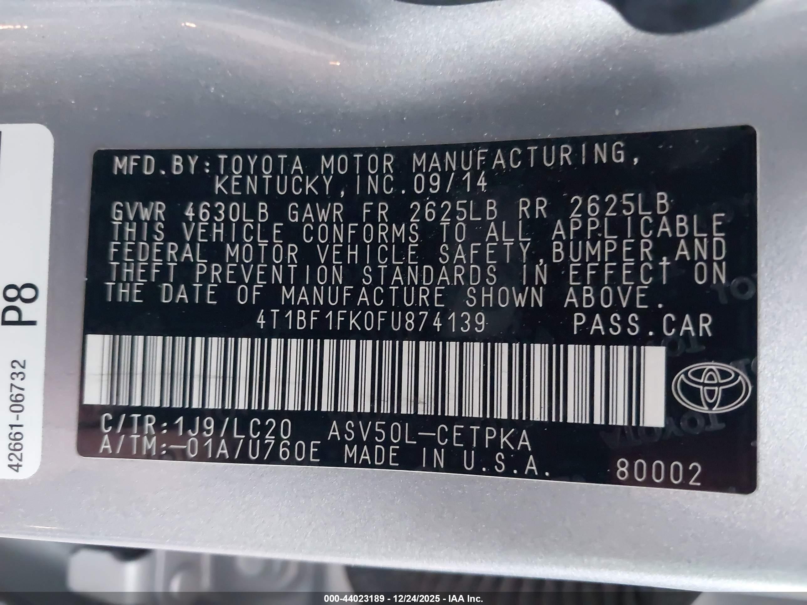 TOYOTA CAMRY image 9