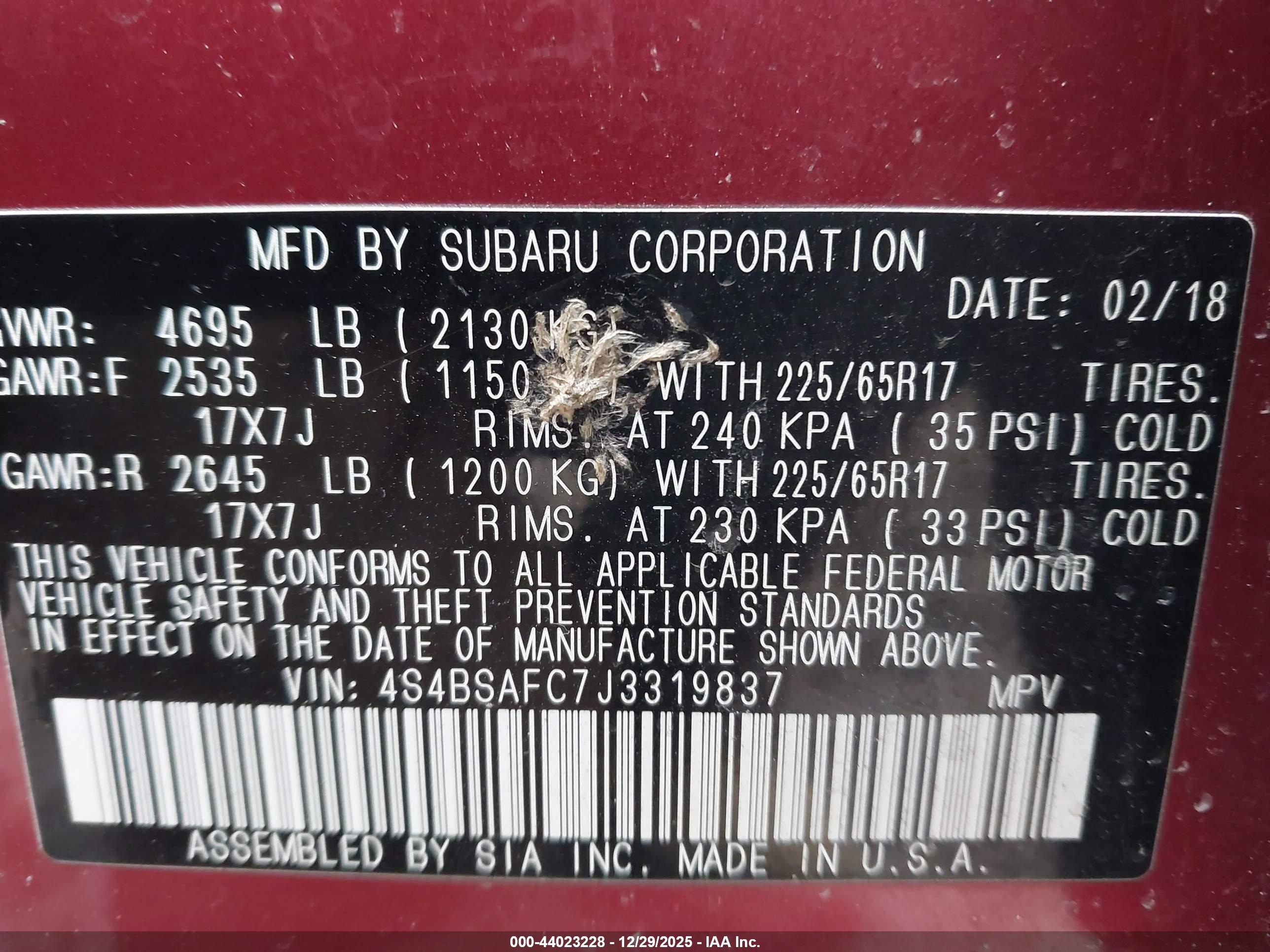 SUBARU OUTBACK image 9