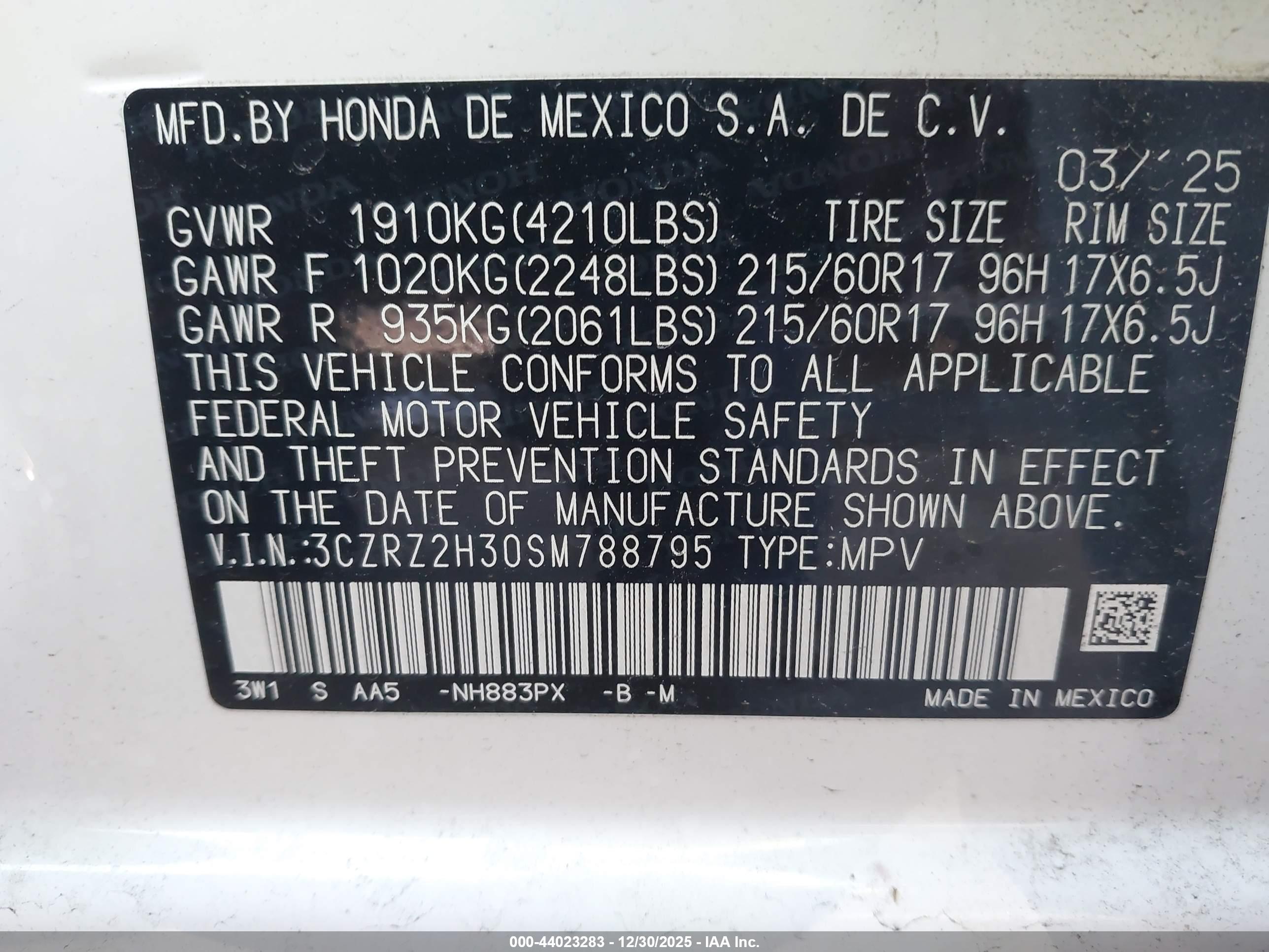 HONDA HR-V image 9