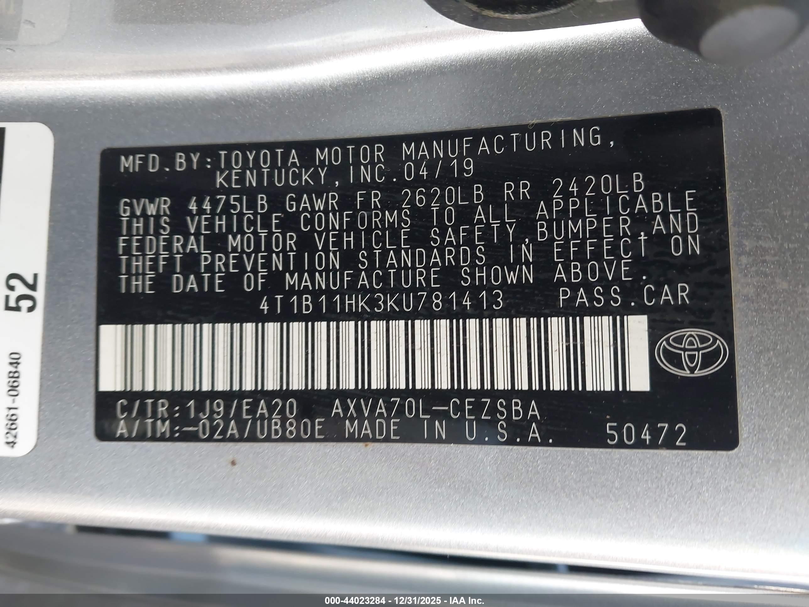 TOYOTA CAMRY image 9