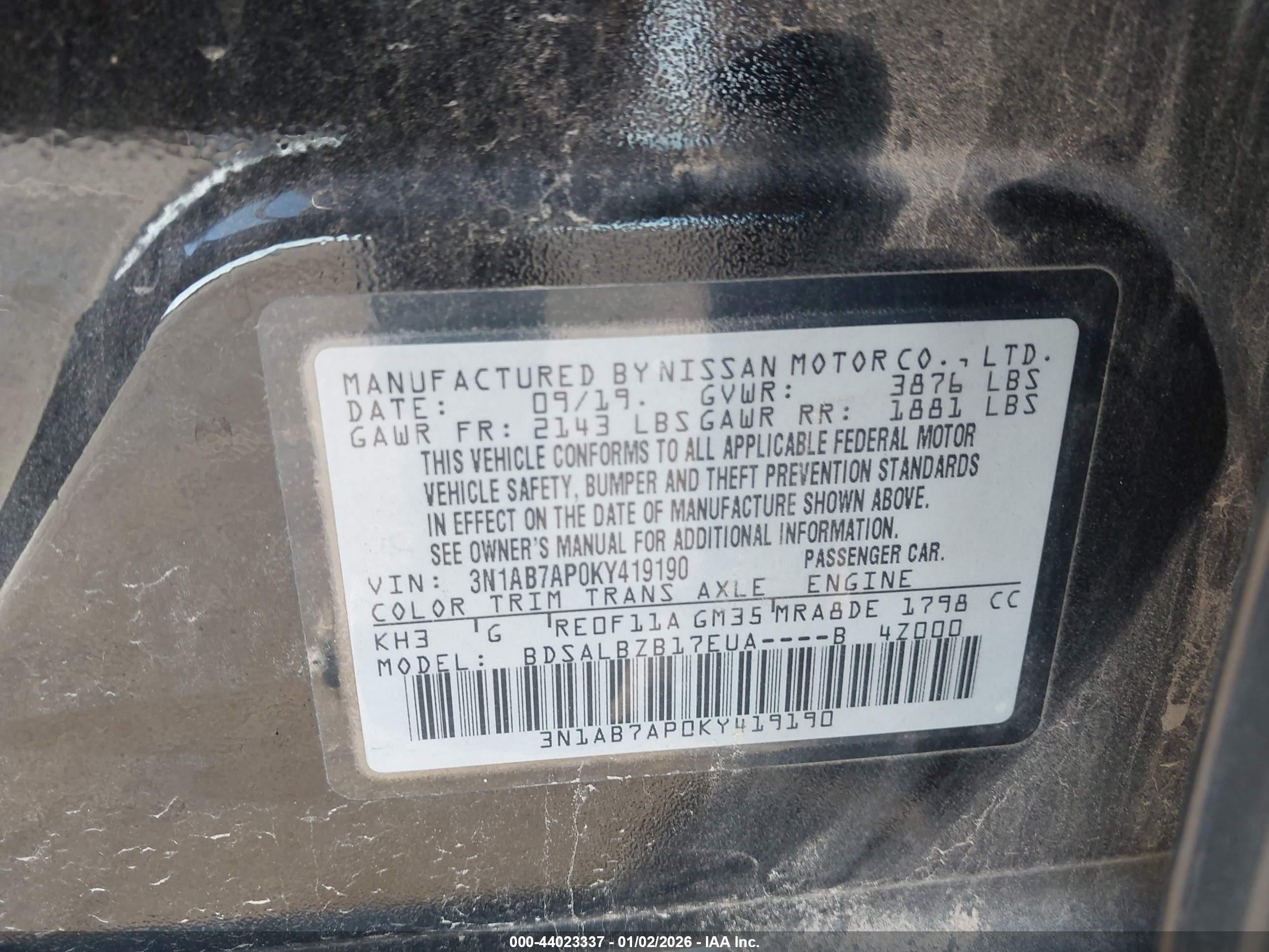 NISSAN SENTRA image 9