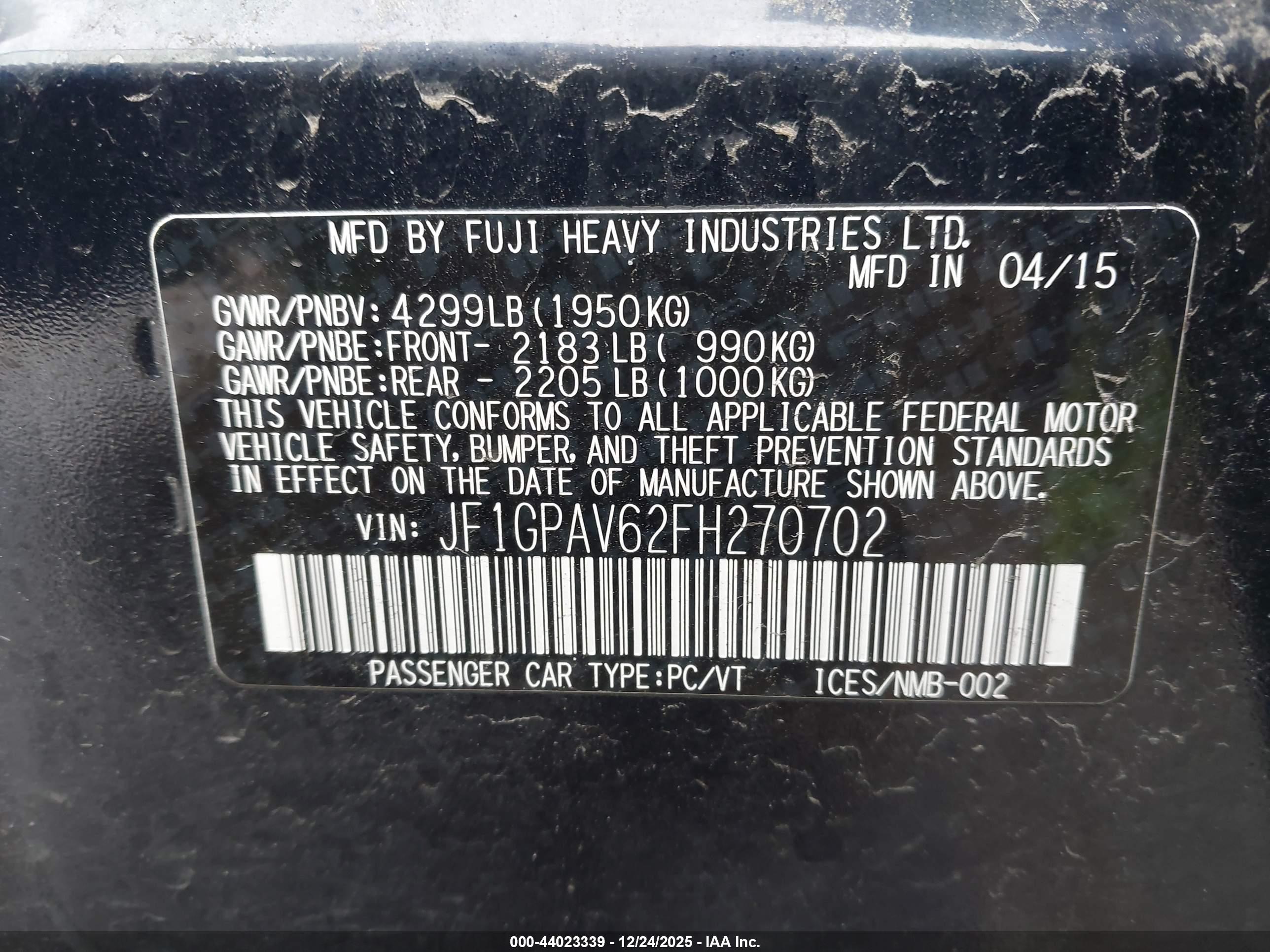 SUBARU IMPREZA image 9