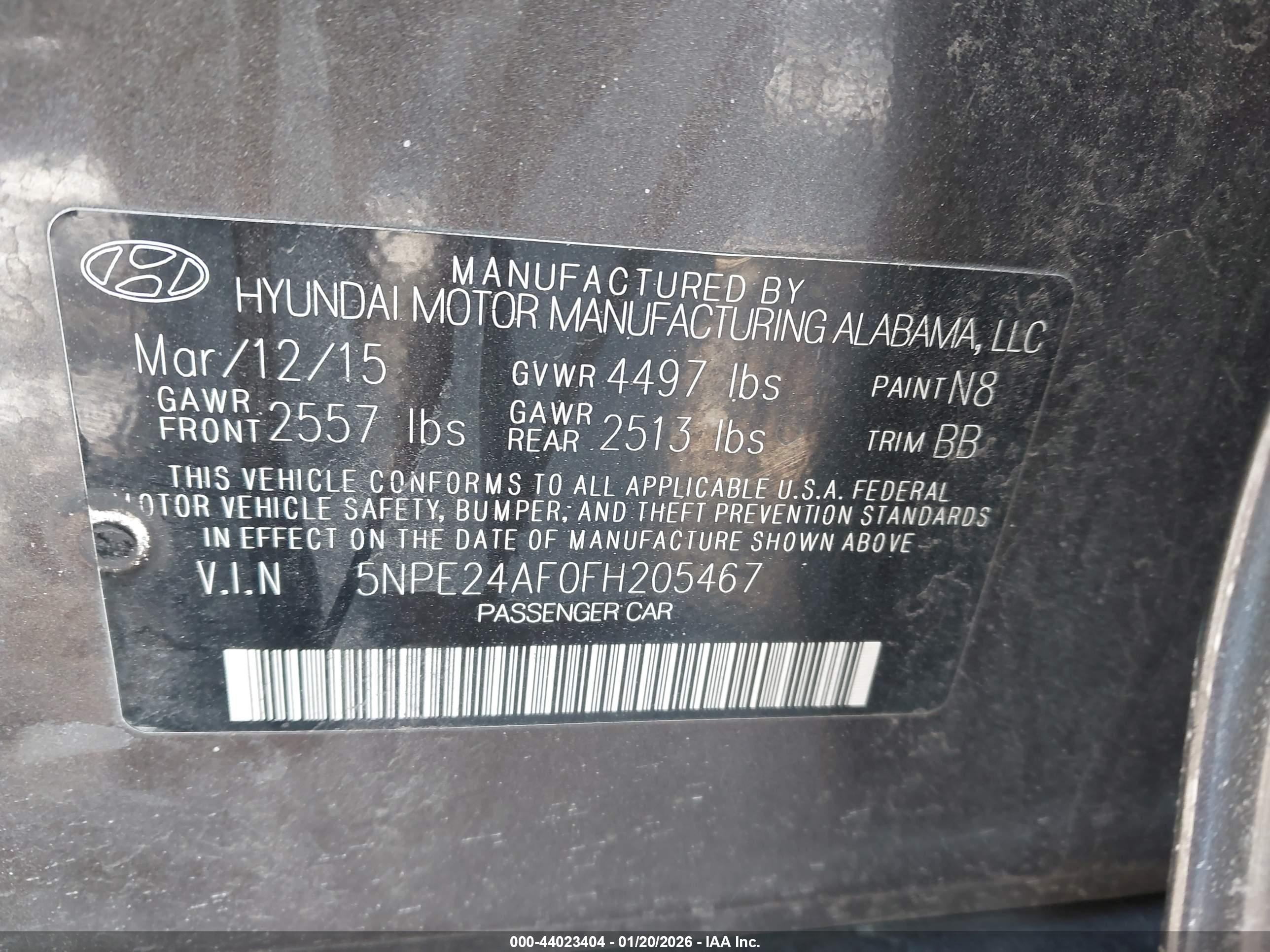HYUNDAI SONATA image 9