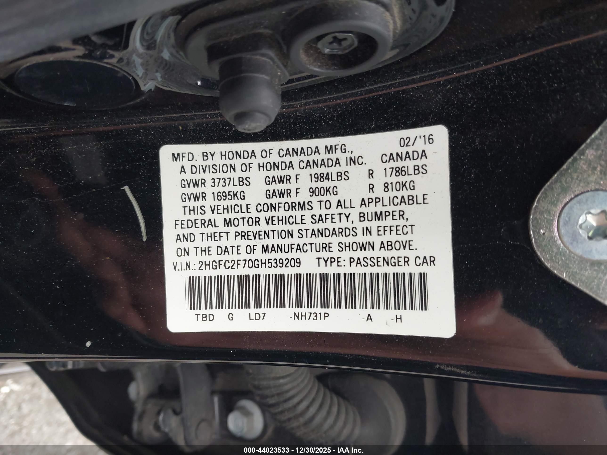 HONDA CIVIC image 9