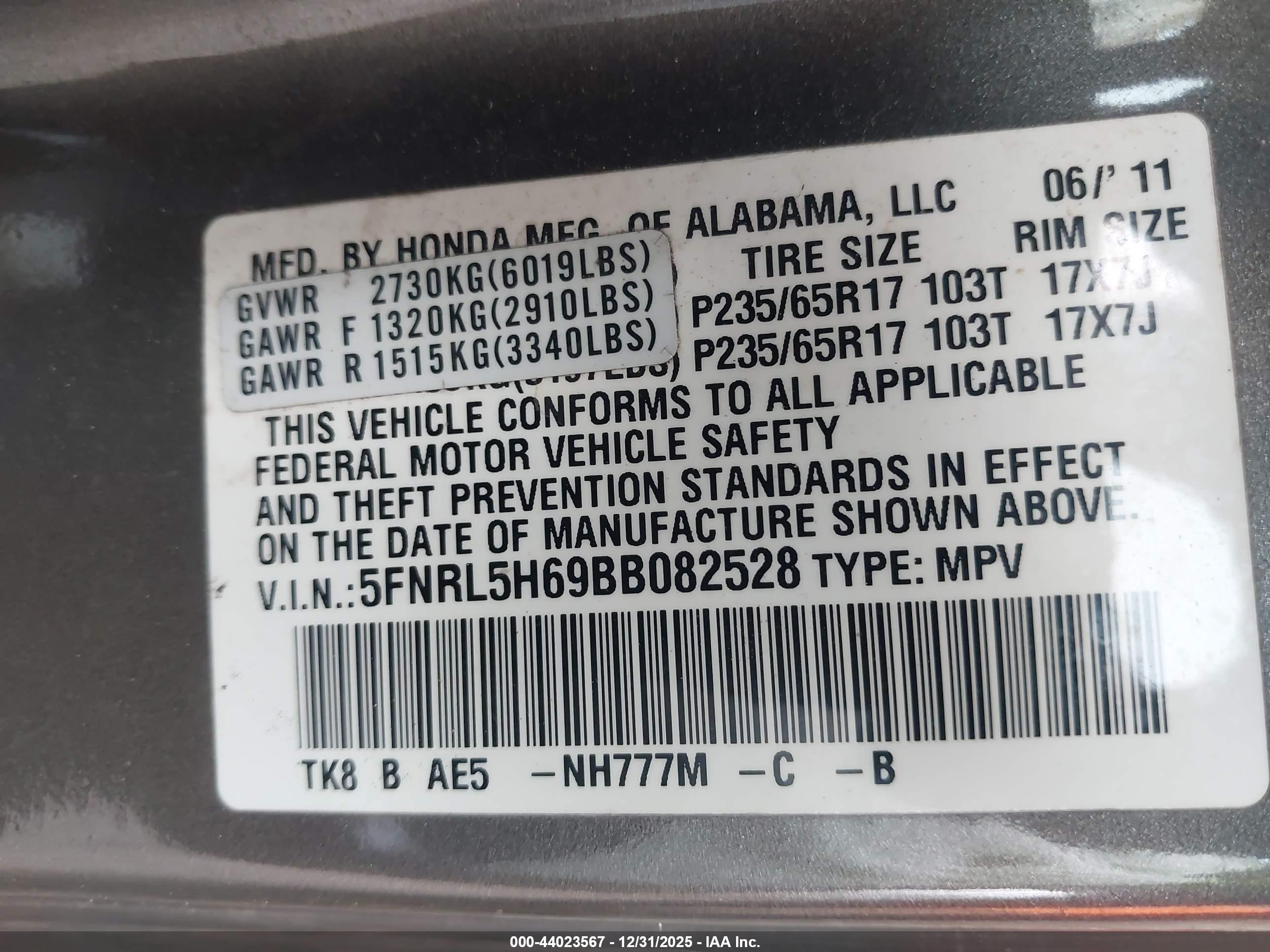 HONDA ODYSSEY image 9