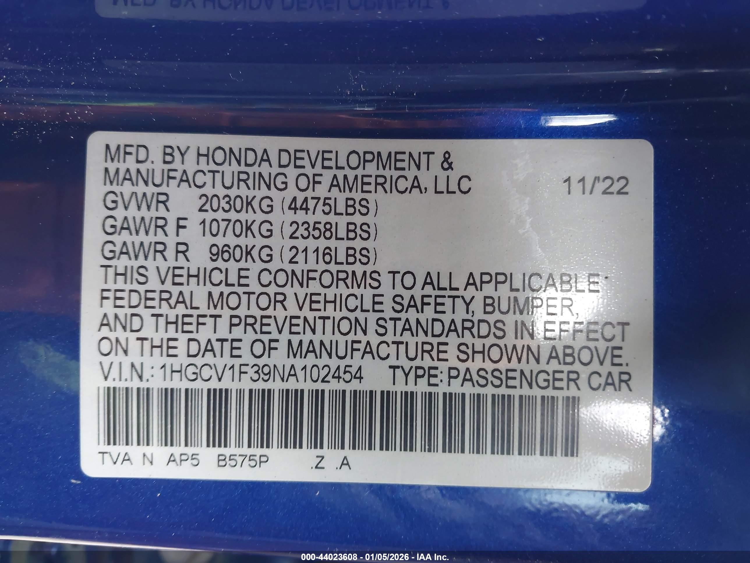 HONDA ACCORD image 9