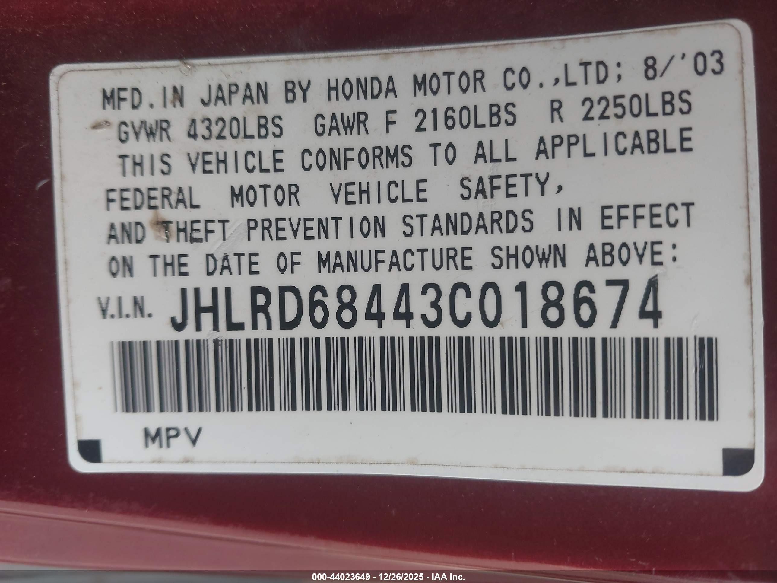 HONDA CR-V image 9