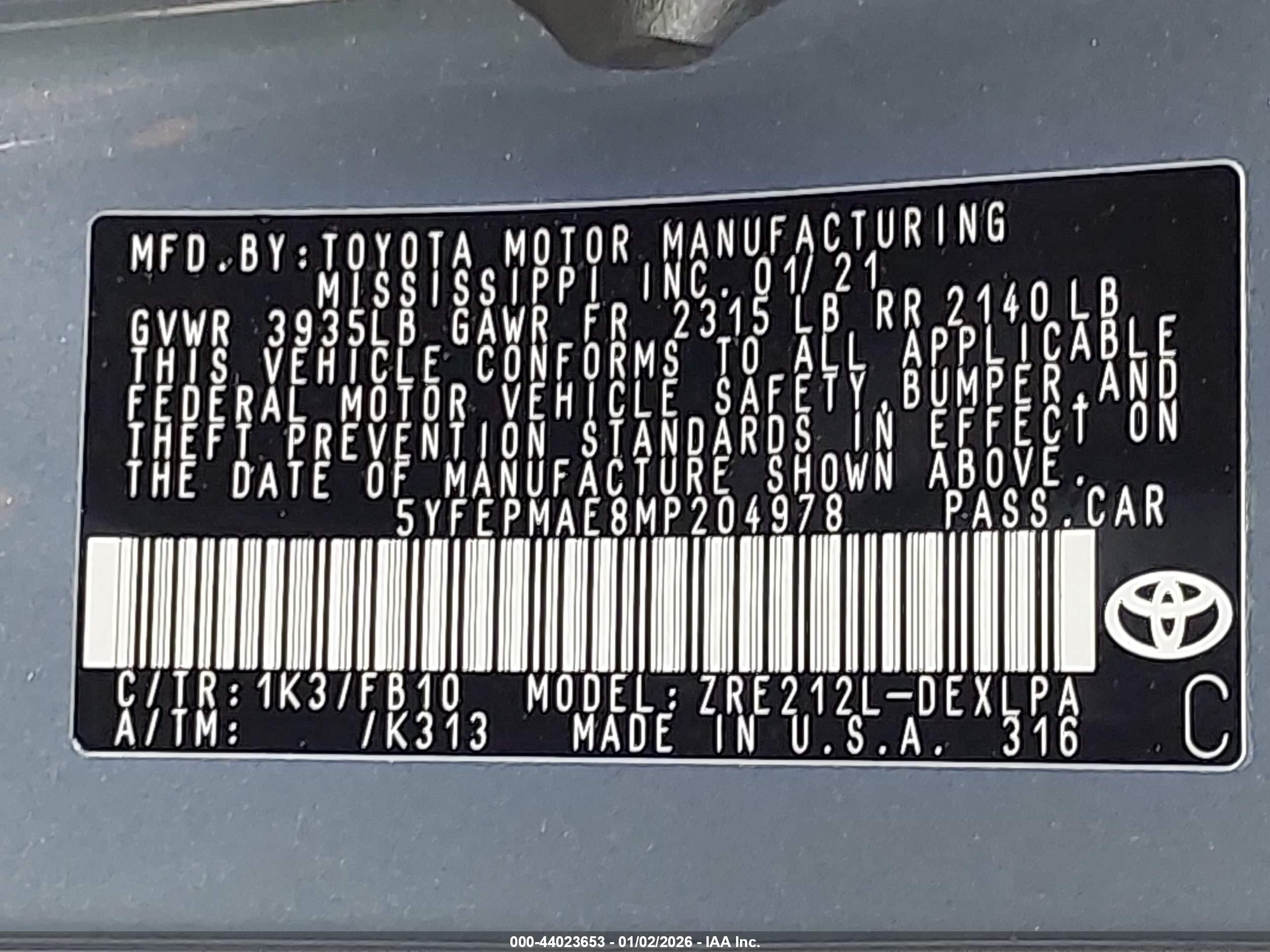 TOYOTA COROLLA image 9