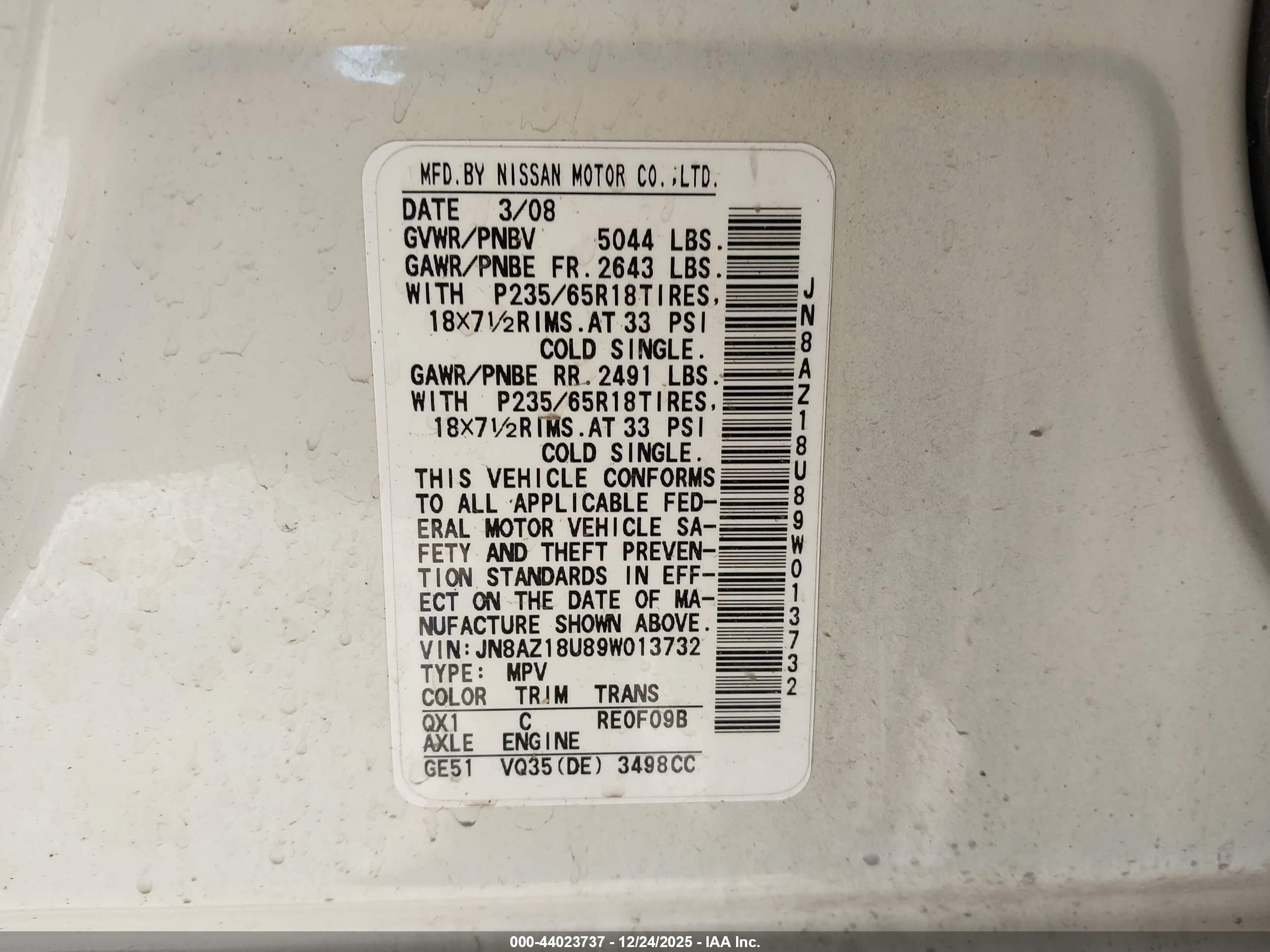 NISSAN MURANO image 9