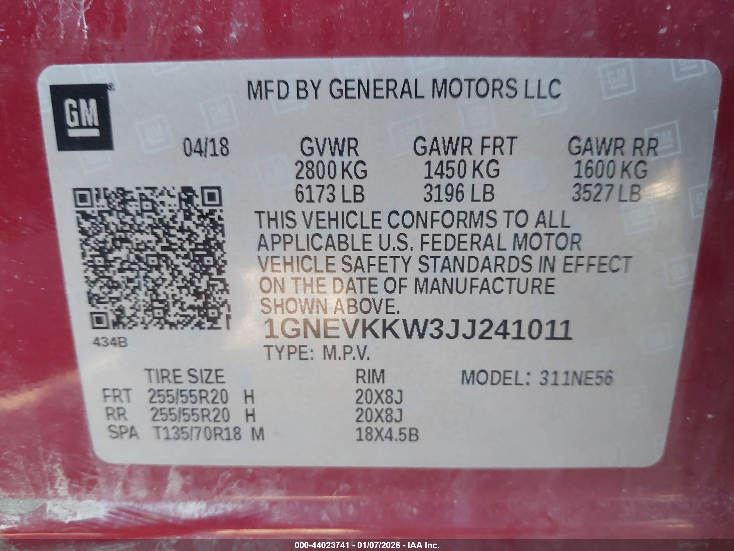 CHEVROLET TRAVERSE image 9