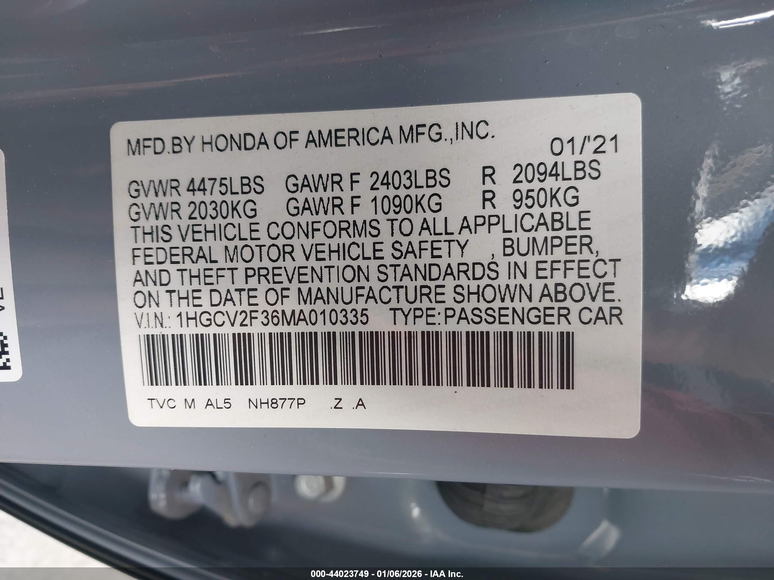 HONDA ACCORD image 9