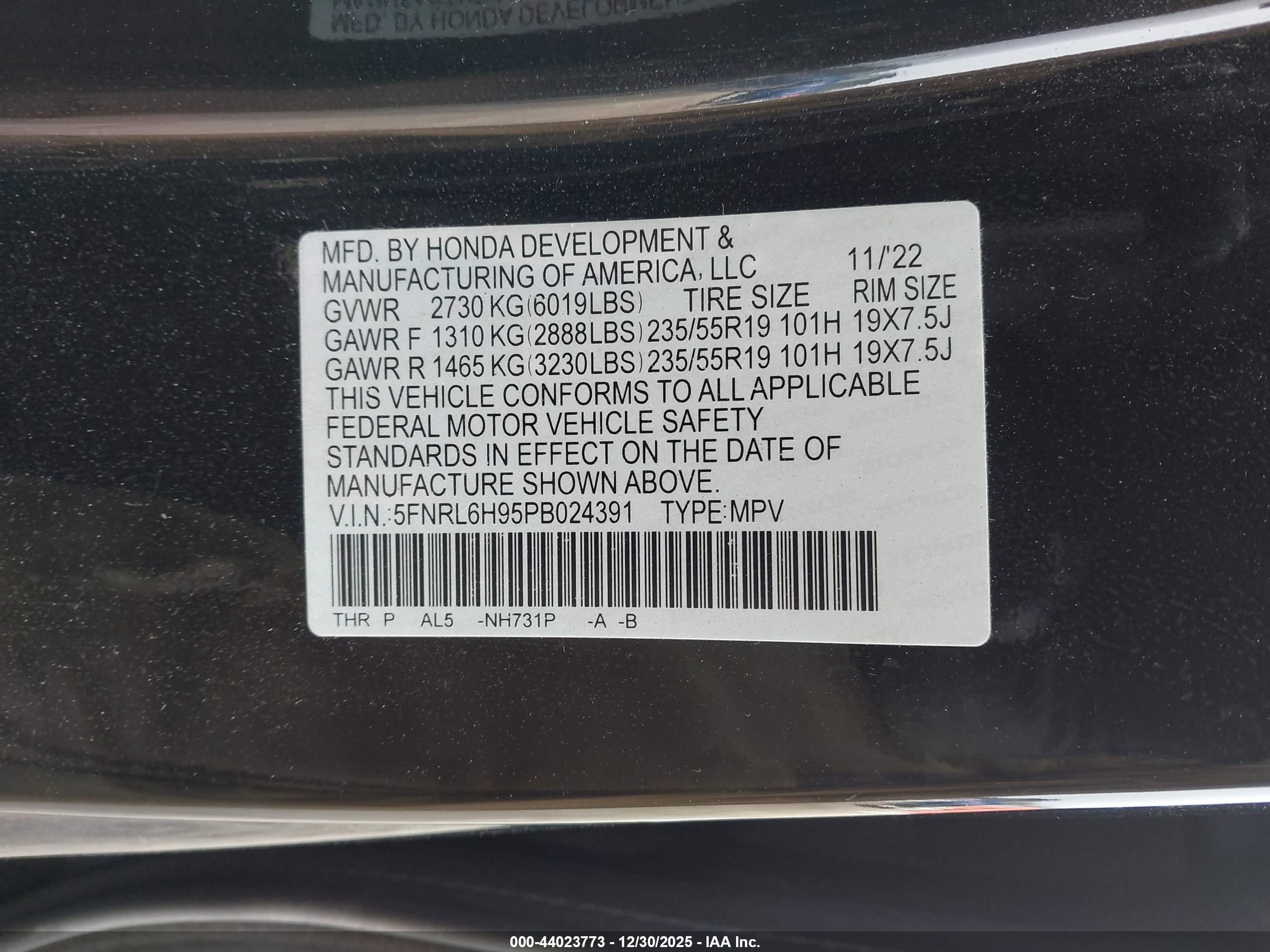 HONDA ODYSSEY image 9