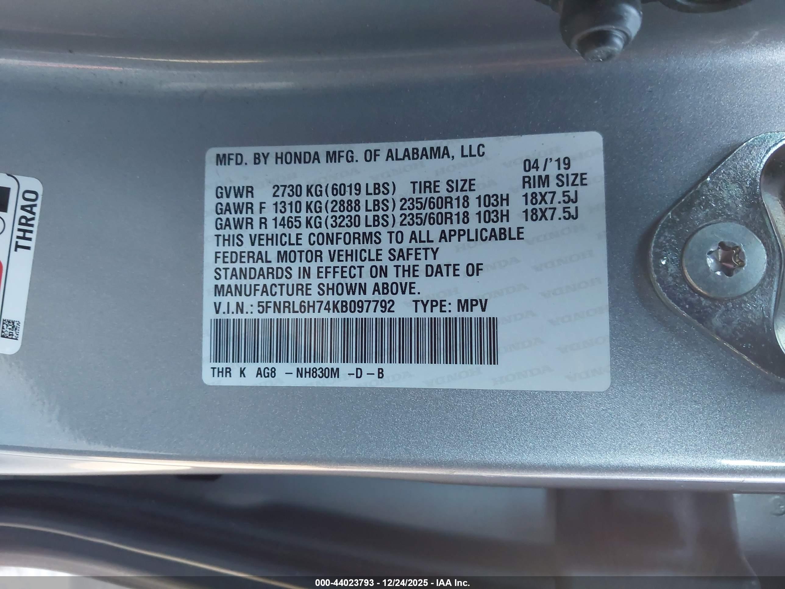 HONDA ODYSSEY image 9