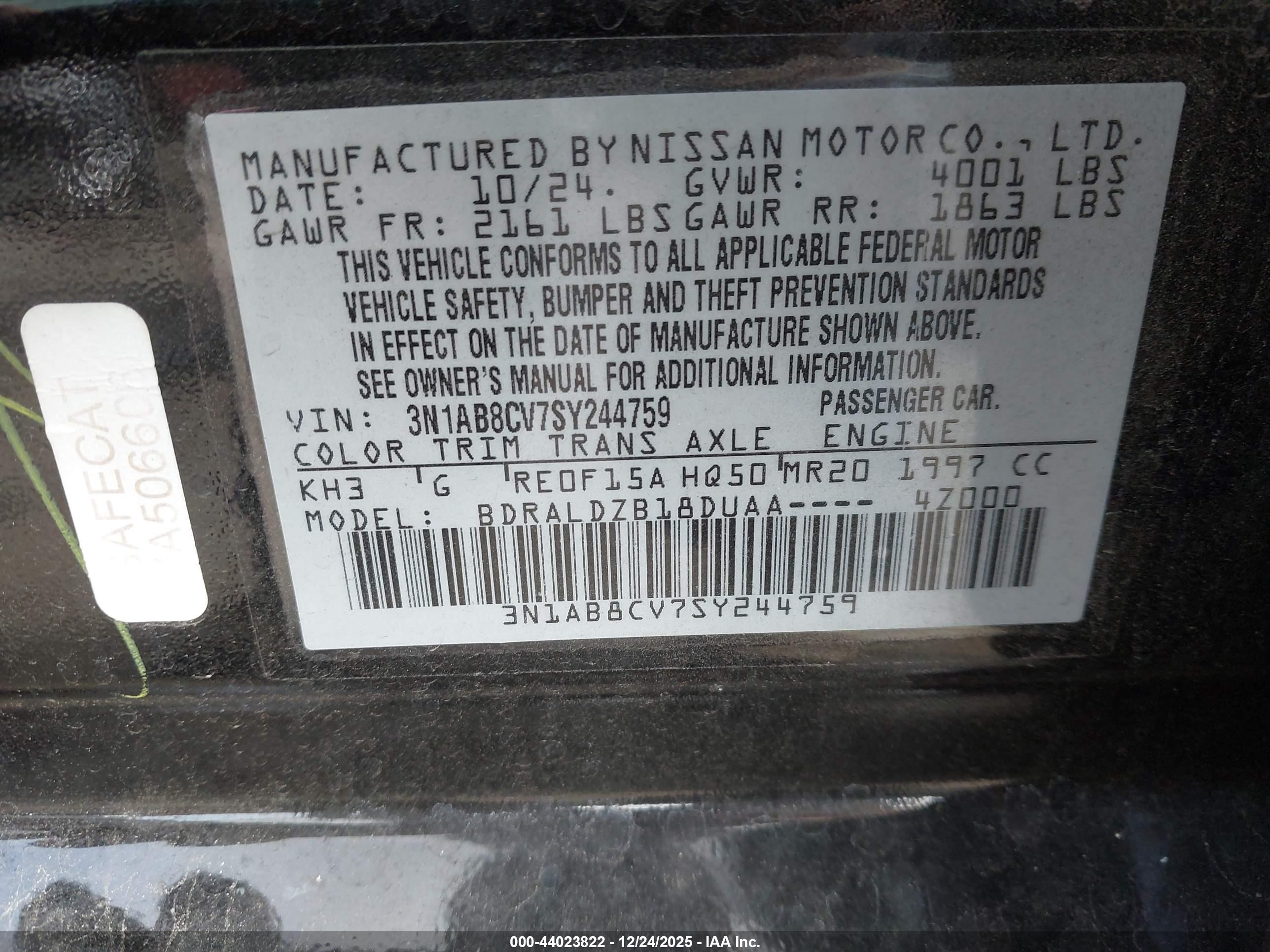 NISSAN SENTRA image 9