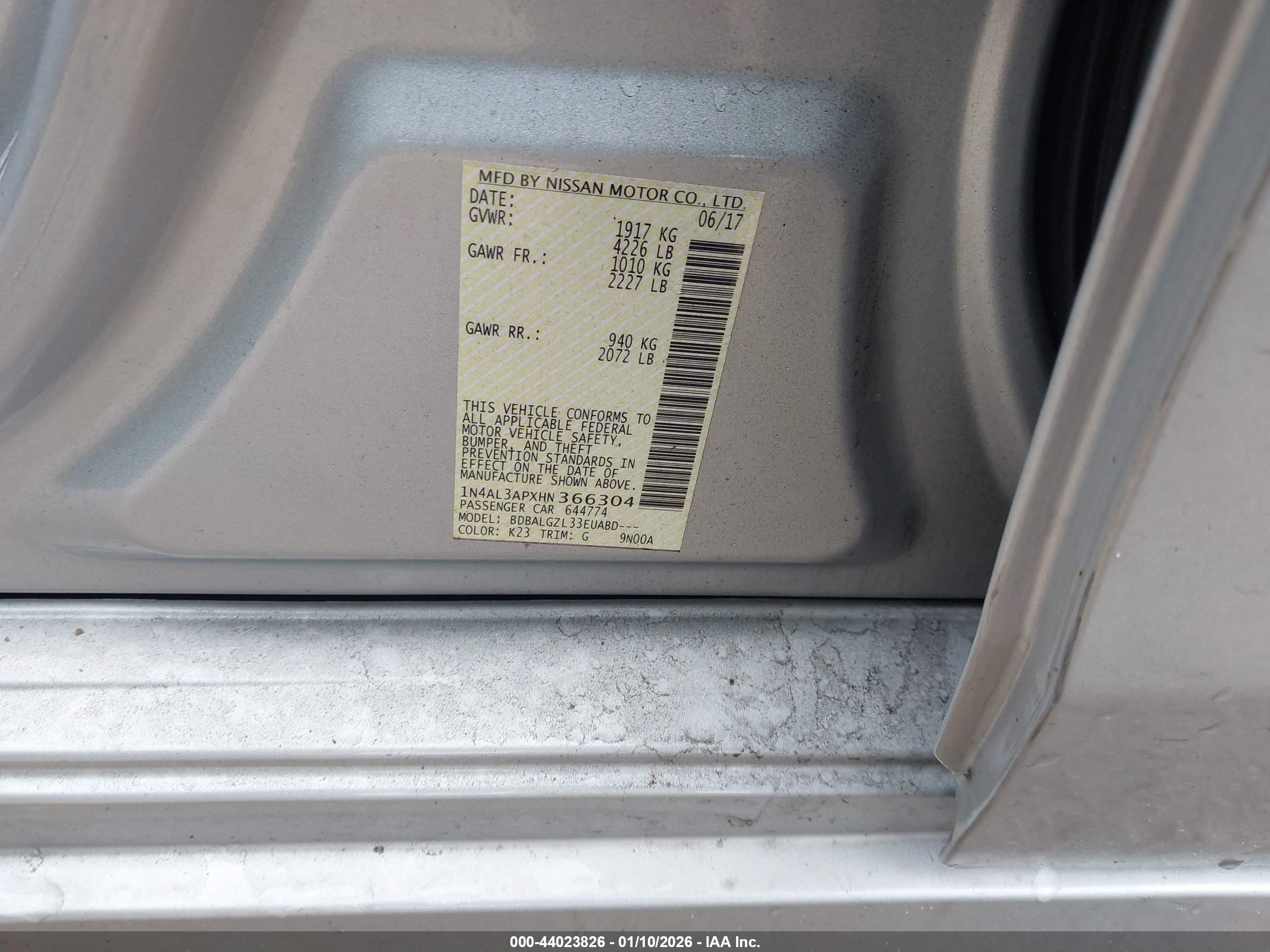 NISSAN ALTIMA image 9